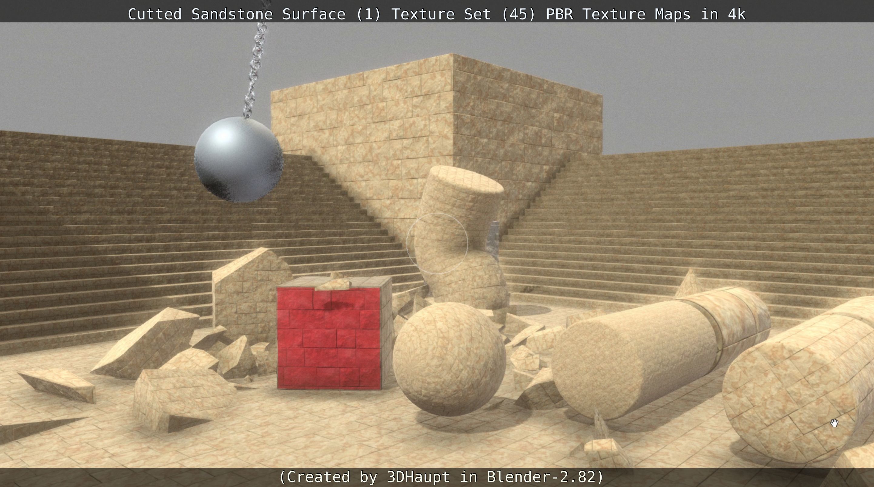 Cutted Sandstone Surface -1- Texture Set -45- Texture_117