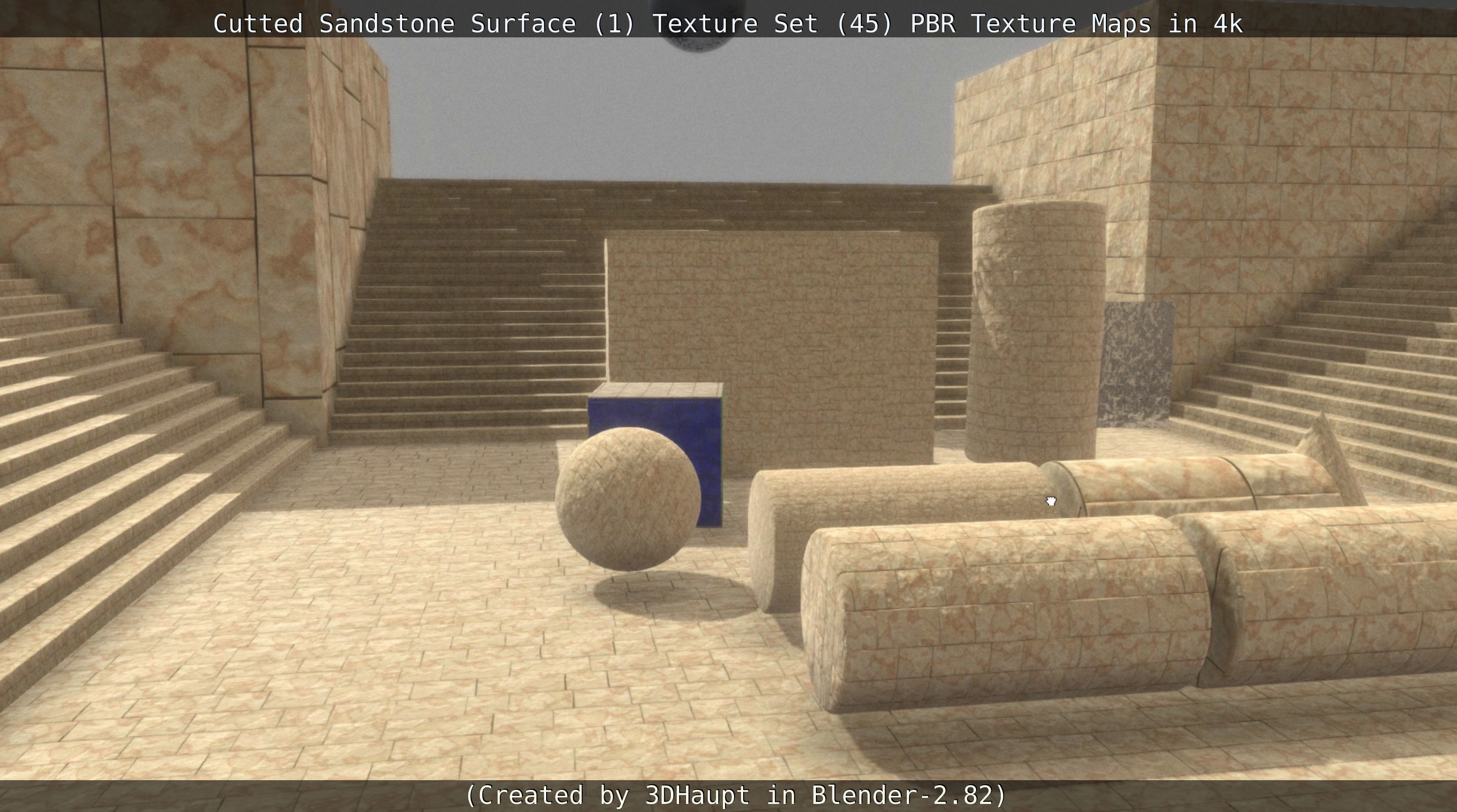 Cutted Sandstone Surface -1- Texture Set -45- Texture_100