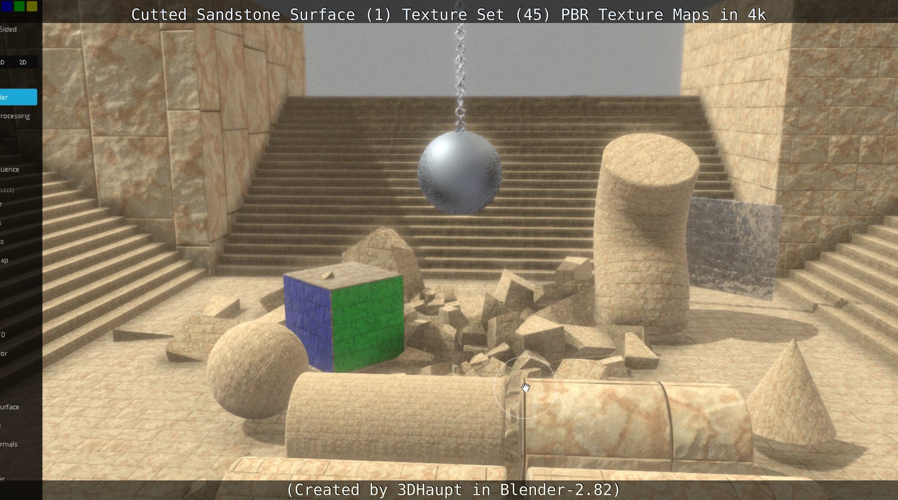 Cutted Sandstone Surface -1- Texture Set -45- Texture_132