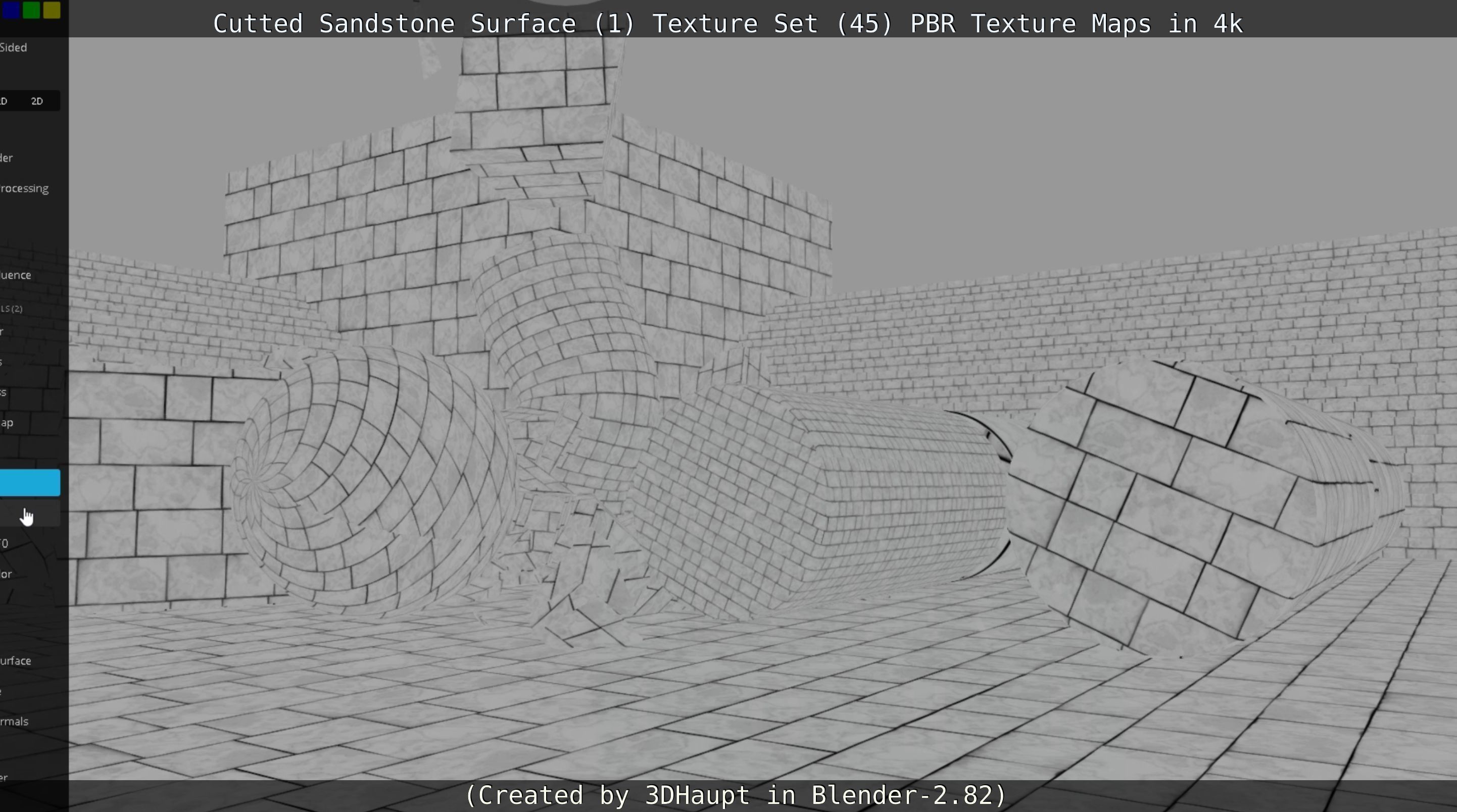 Cutted Sandstone Surface -1- Texture Set -45- Texture_136