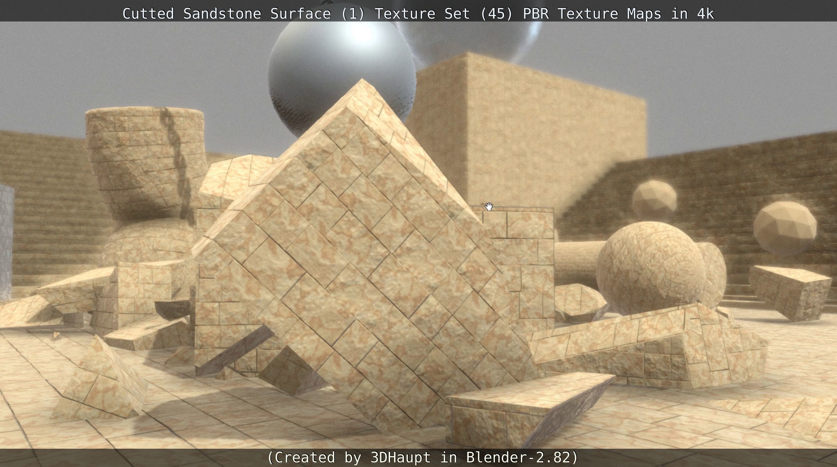 Cutted Sandstone Surface -1- Texture Set -45- Texture_110