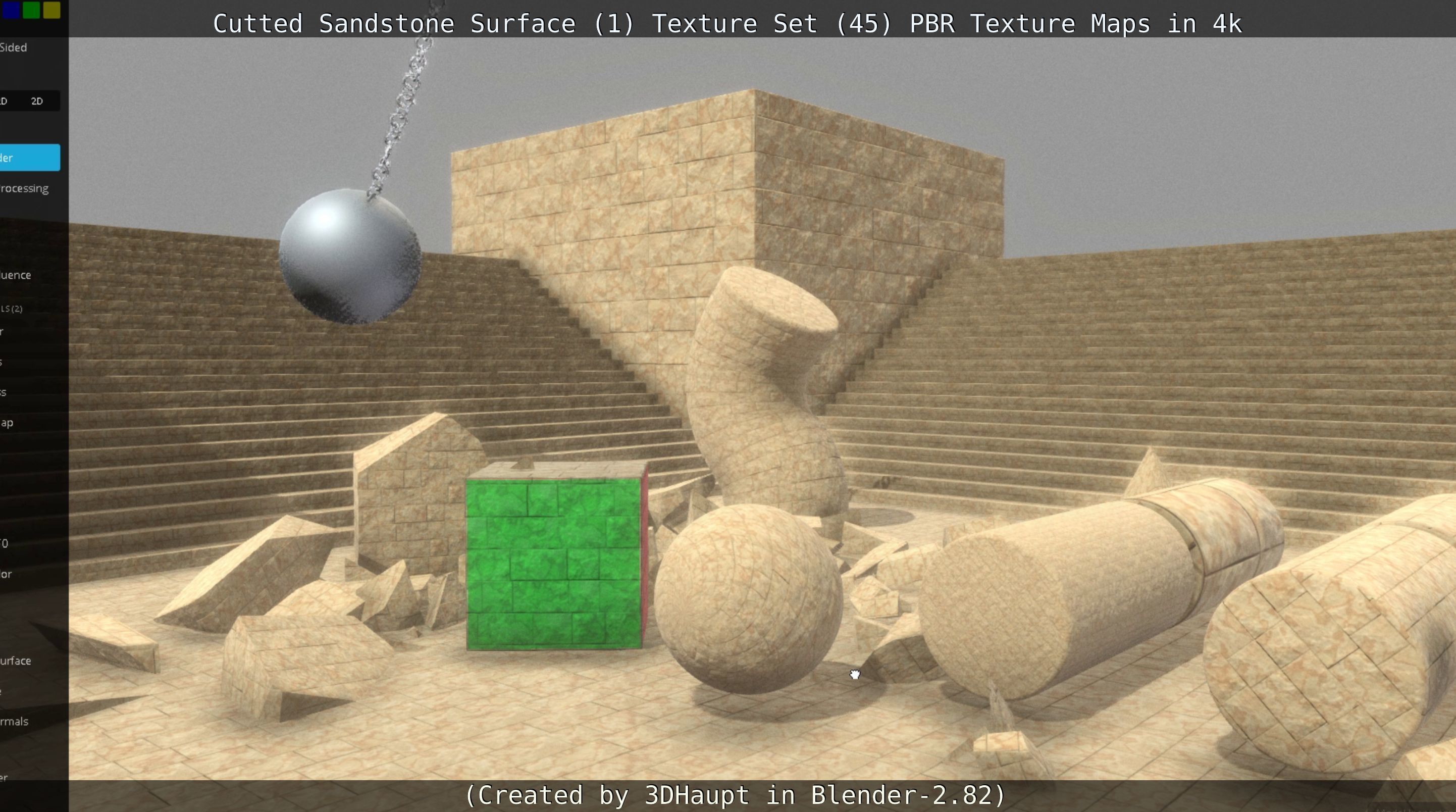 Cutted Sandstone Surface -1- Texture Set -45- Texture_122