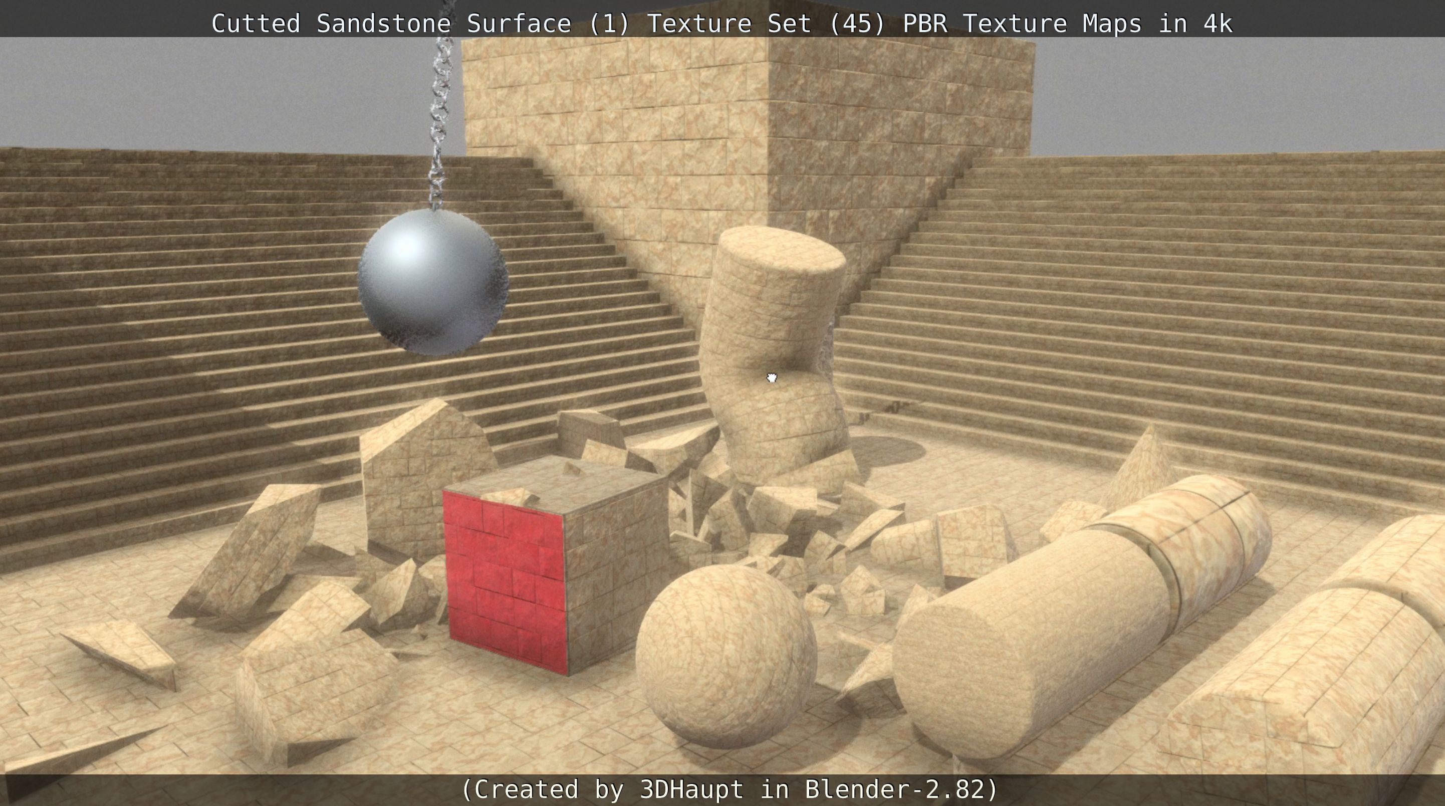 Cutted Sandstone Surface -1- Texture Set -45- Texture_123