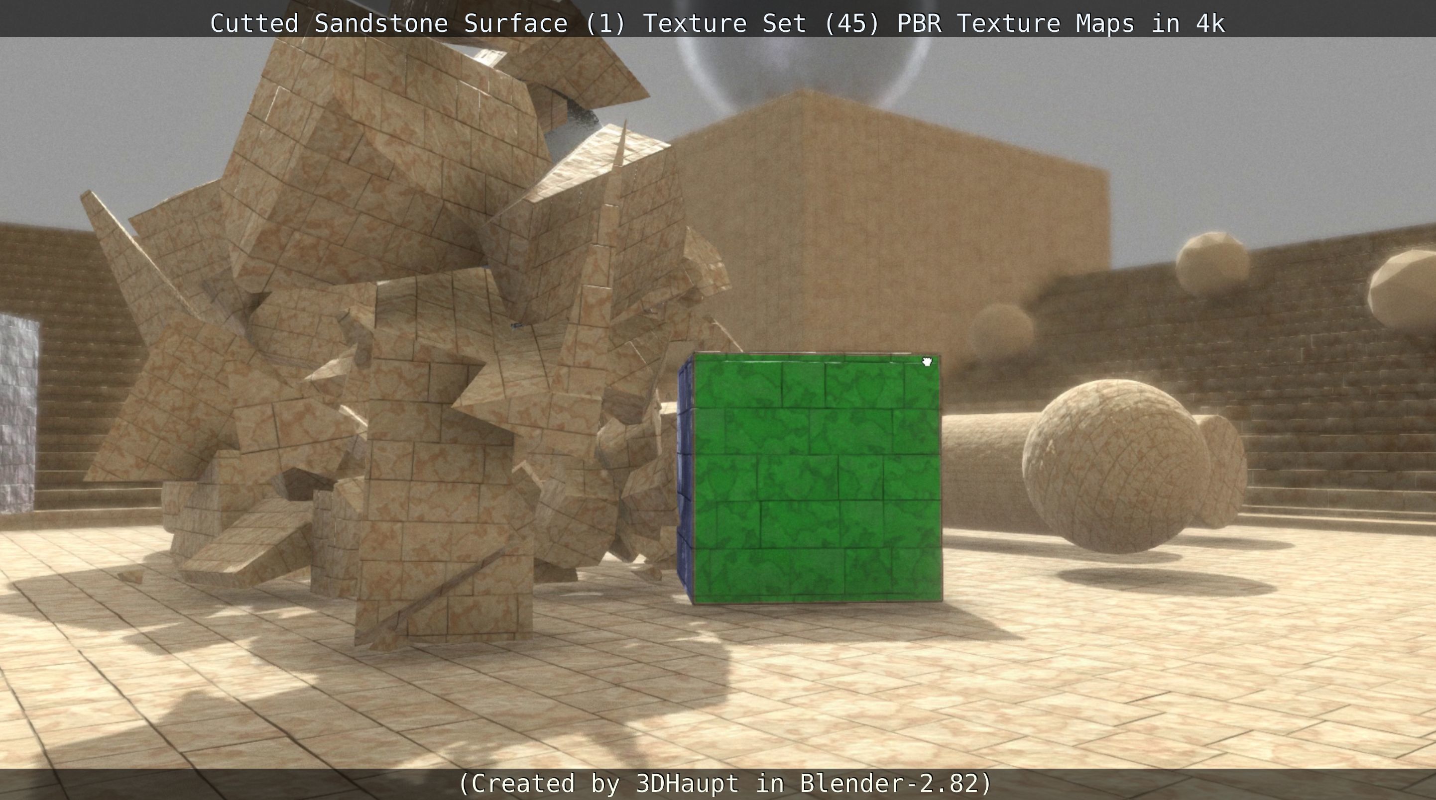 Cutted Sandstone Surface -1- Texture Set -45- Texture_105