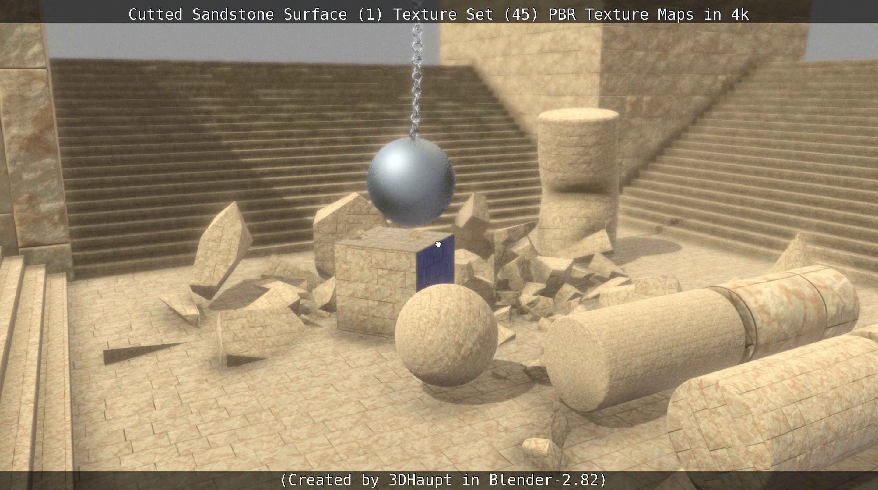 Cutted Sandstone Surface -1- Texture Set -45- Texture_115