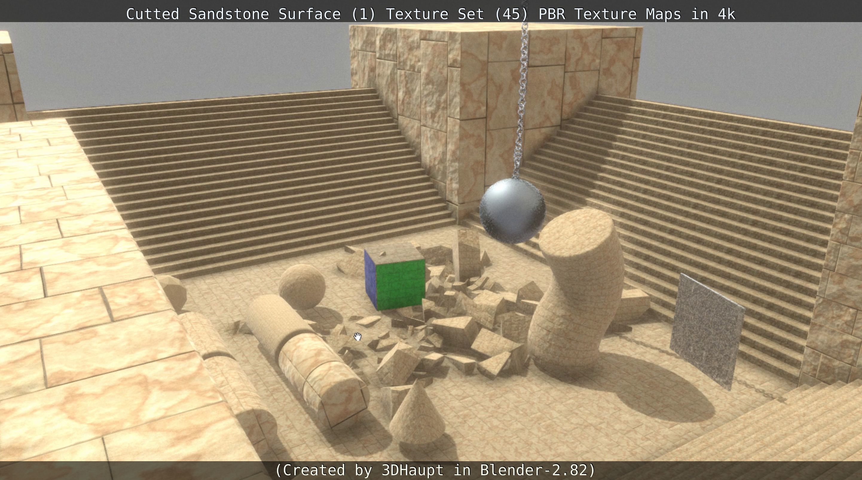 Cutted Sandstone Surface -1- Texture Set -45- Texture_90
