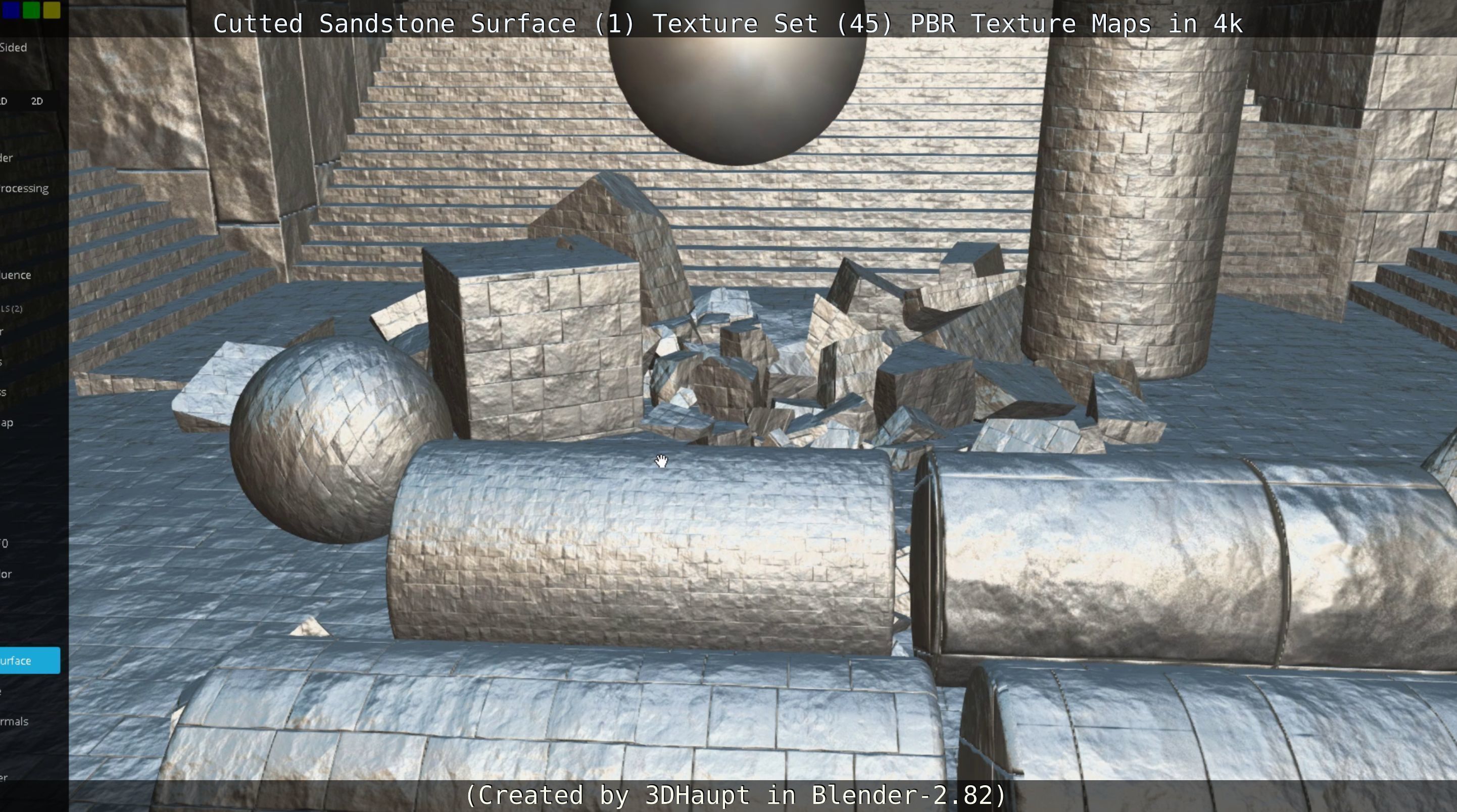 Cutted Sandstone Surface -1- Texture Set -45- Texture_34