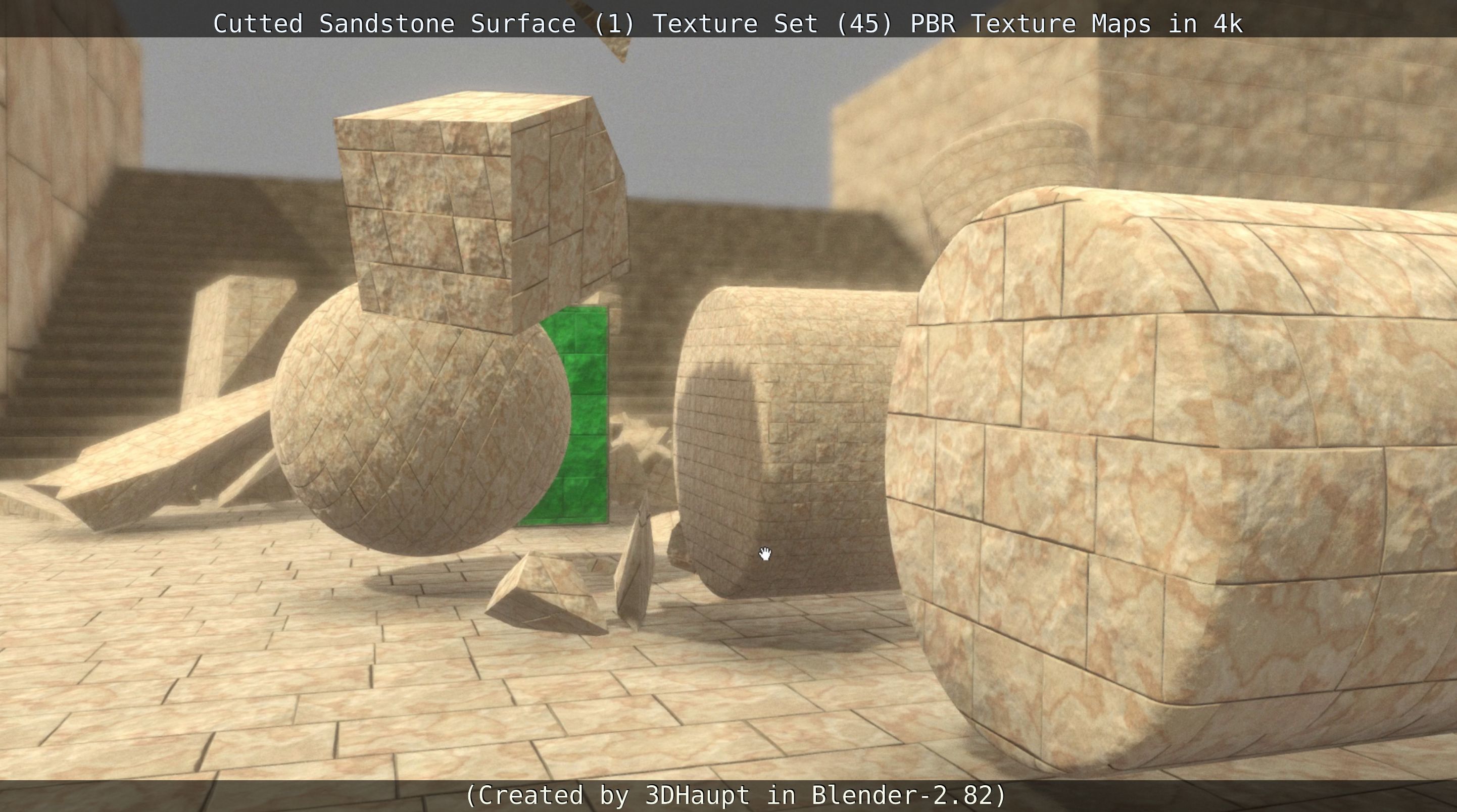 Cutted Sandstone Surface -1- Texture Set -45- Texture_96