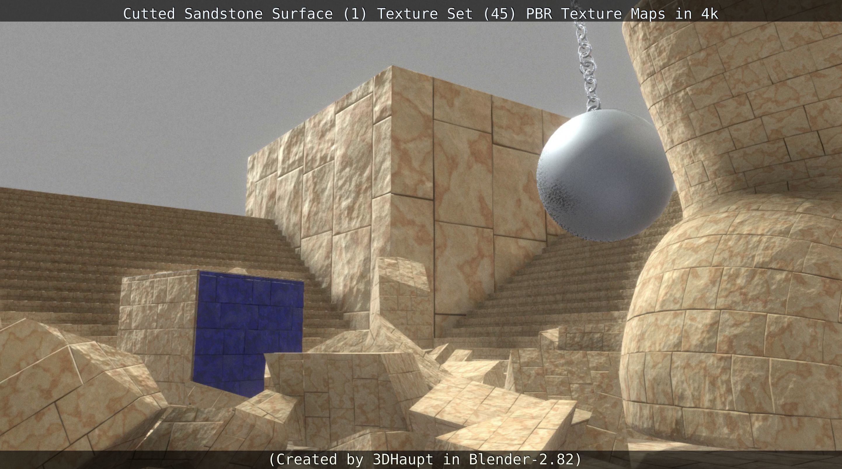 Cutted Sandstone Surface -1- Texture Set -45- Texture_58