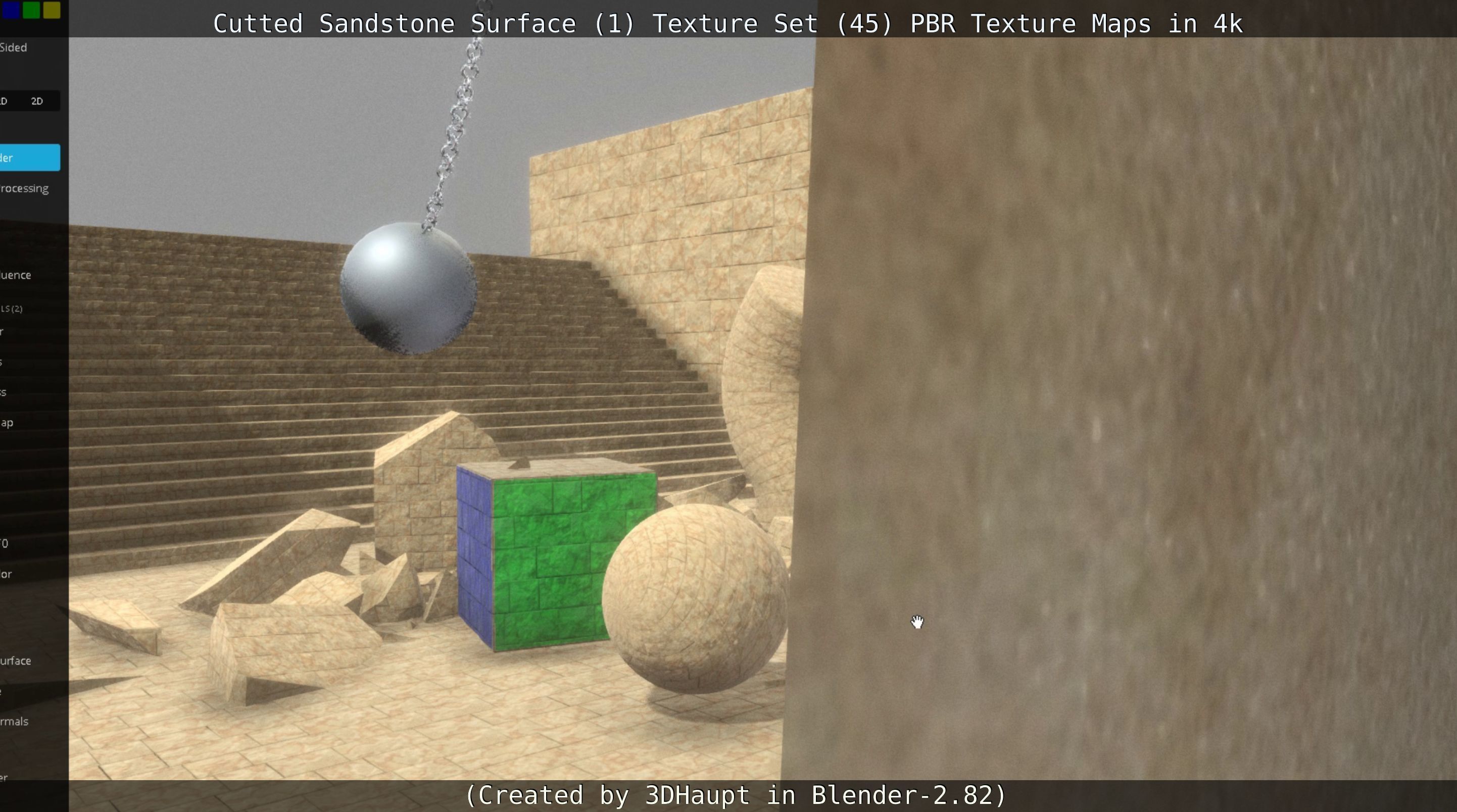 Cutted Sandstone Surface -1- Texture Set -45- Texture_126