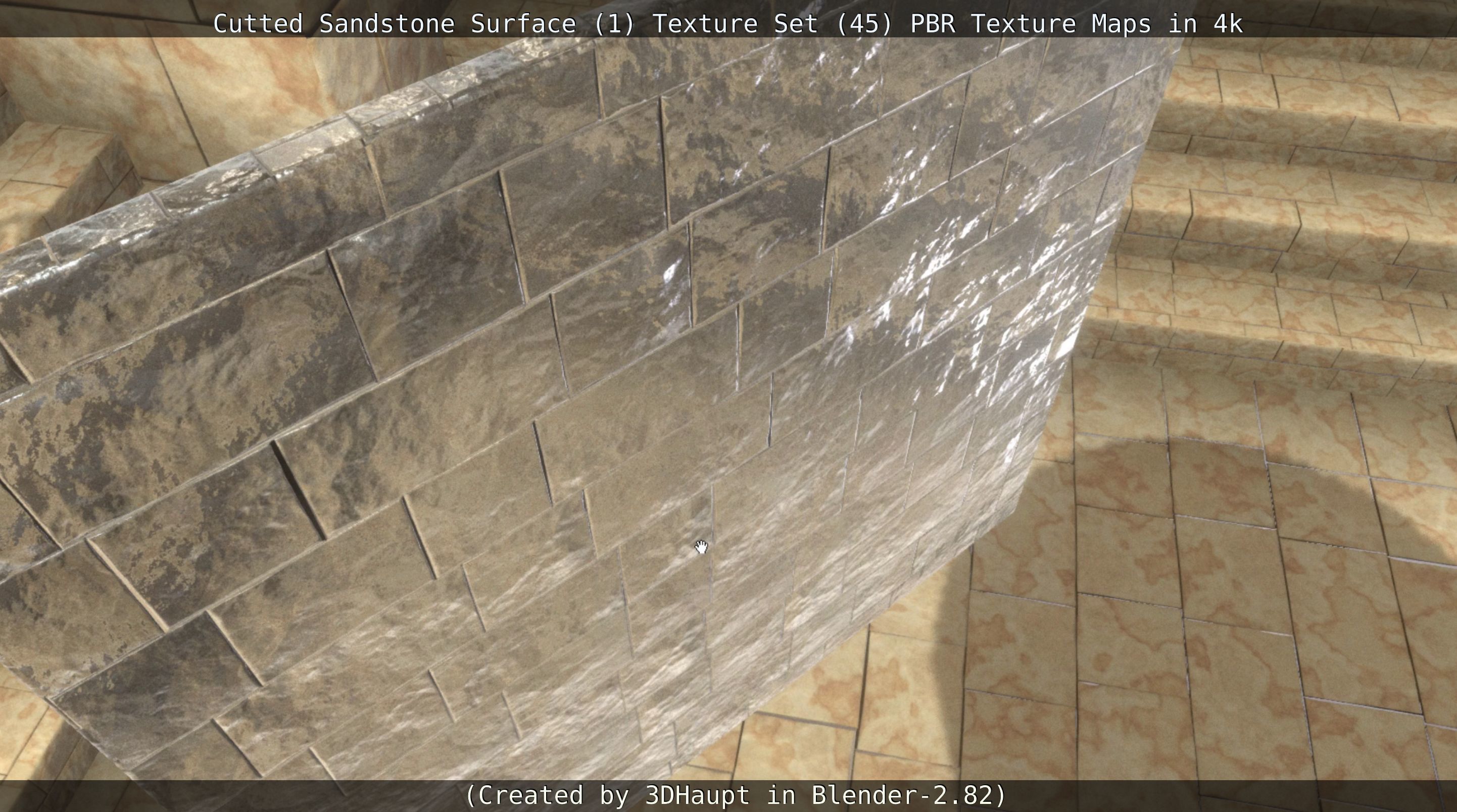 Cutted Sandstone Surface -1- Texture Set -45- Texture_143