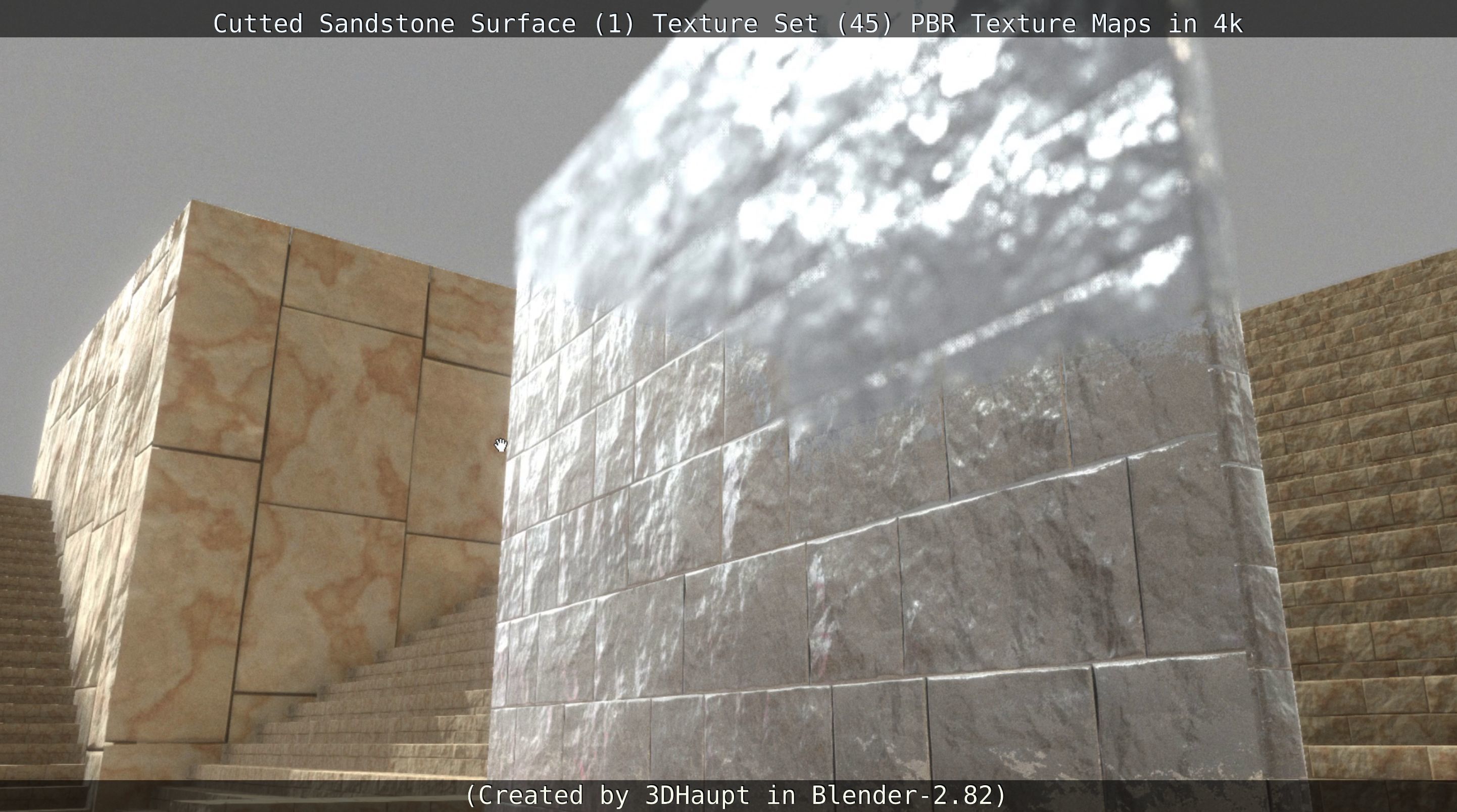 Cutted Sandstone Surface -1- Texture Set -45- Texture_134