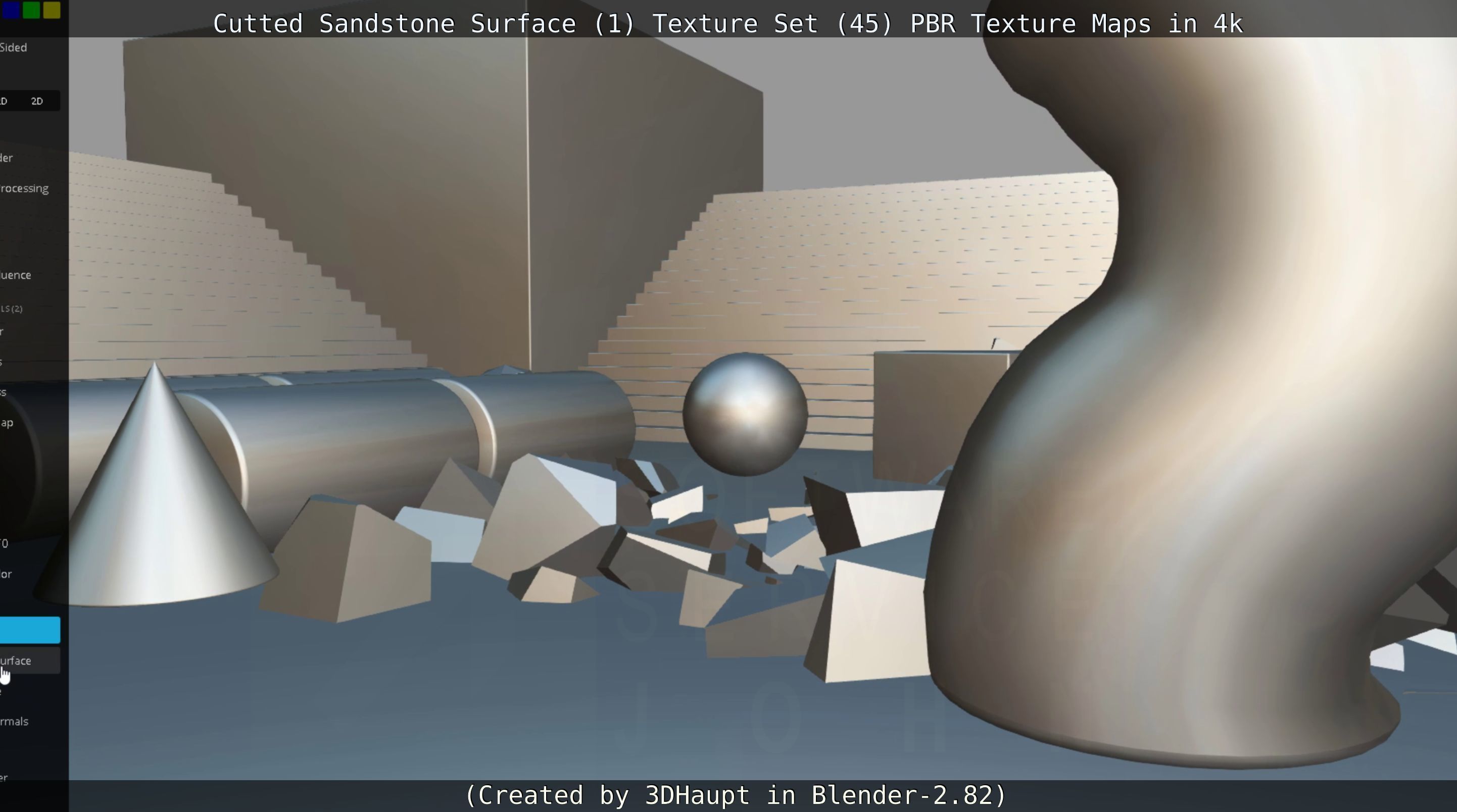 Cutted Sandstone Surface -1- Texture Set -45- Texture_23