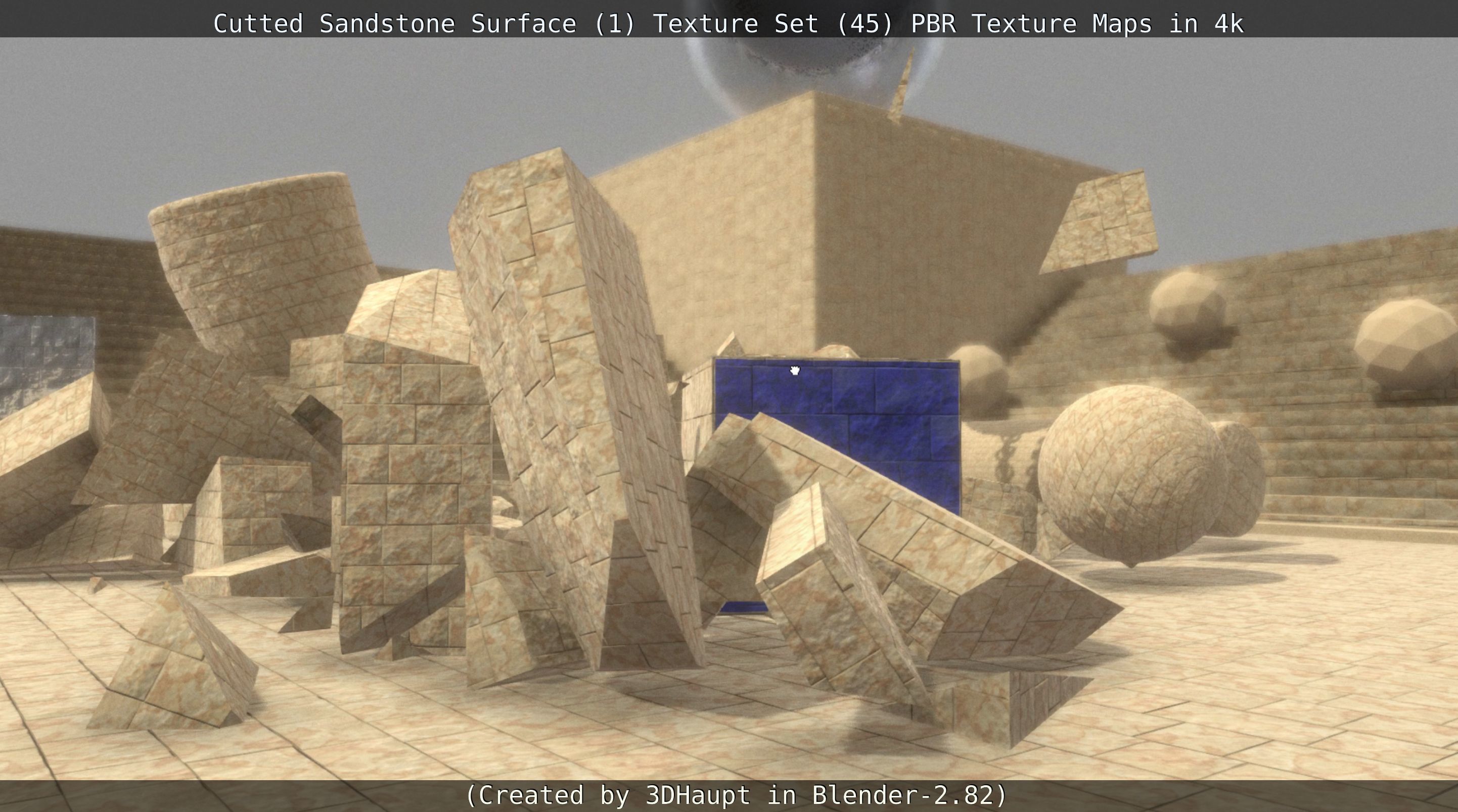 Cutted Sandstone Surface -1- Texture Set -45- Texture_109