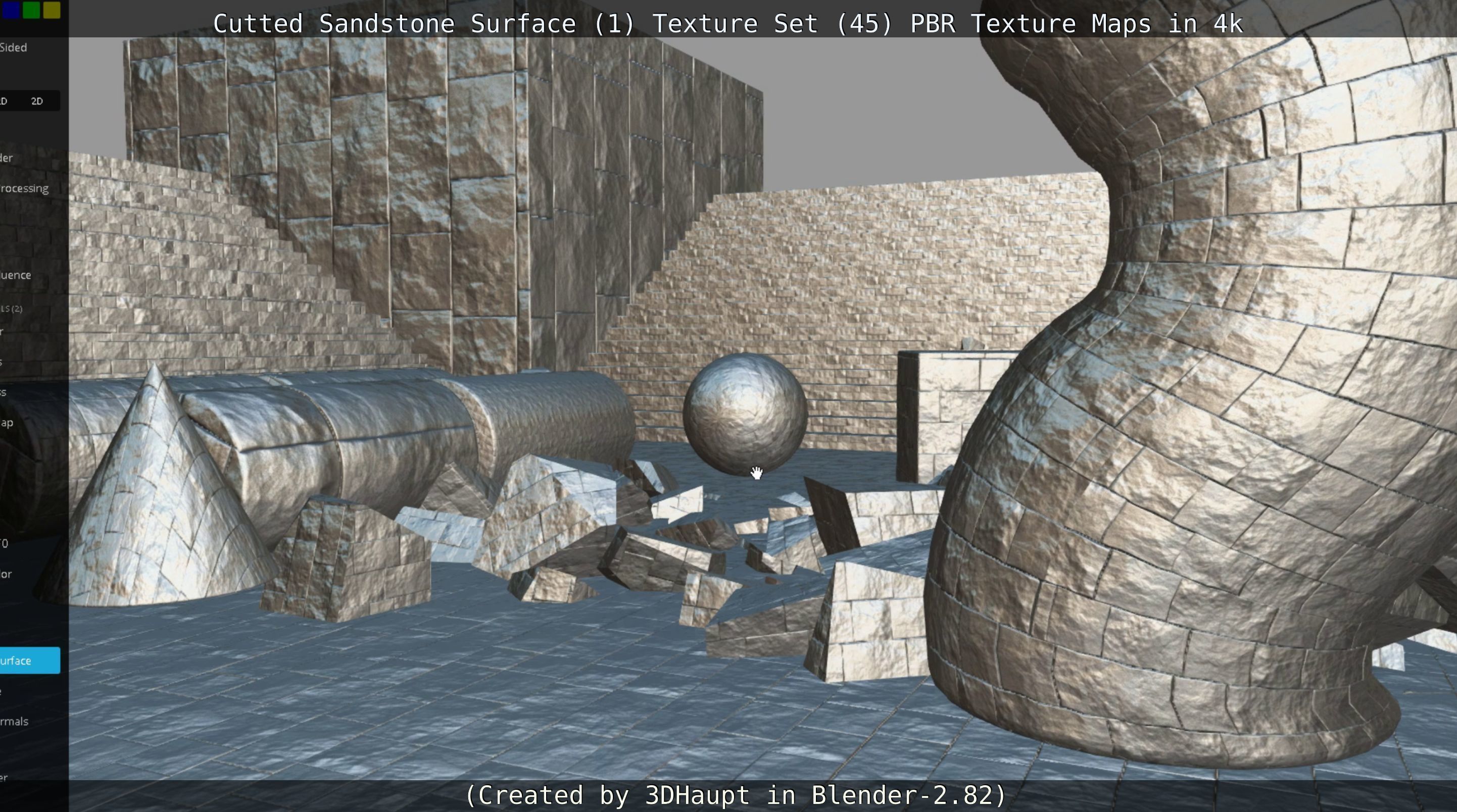 Cutted Sandstone Surface -1- Texture Set -45- Texture_24