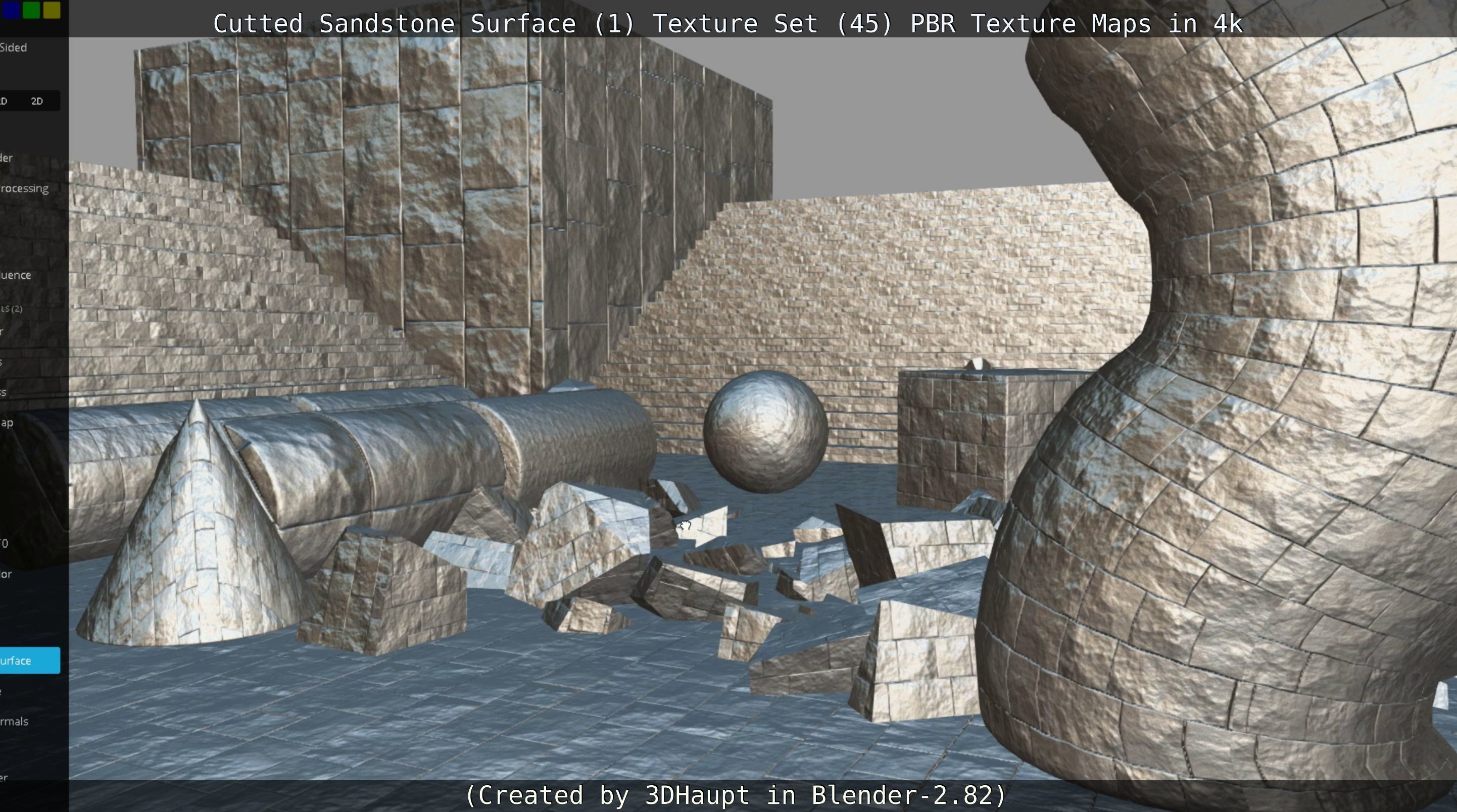 Cutted Sandstone Surface -1- Texture Set -45- Texture_40