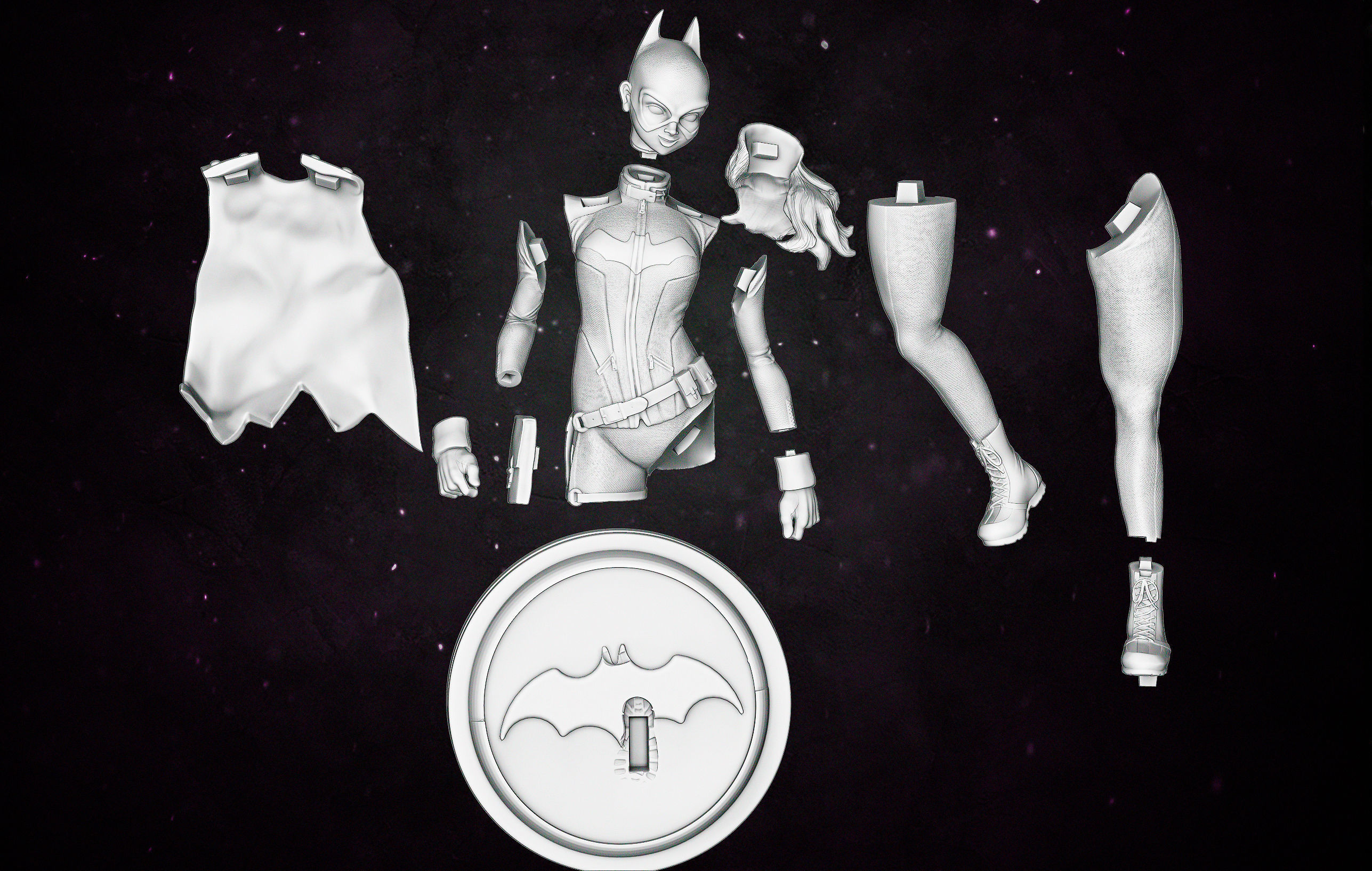 Batgirl new 52 3D print model_4