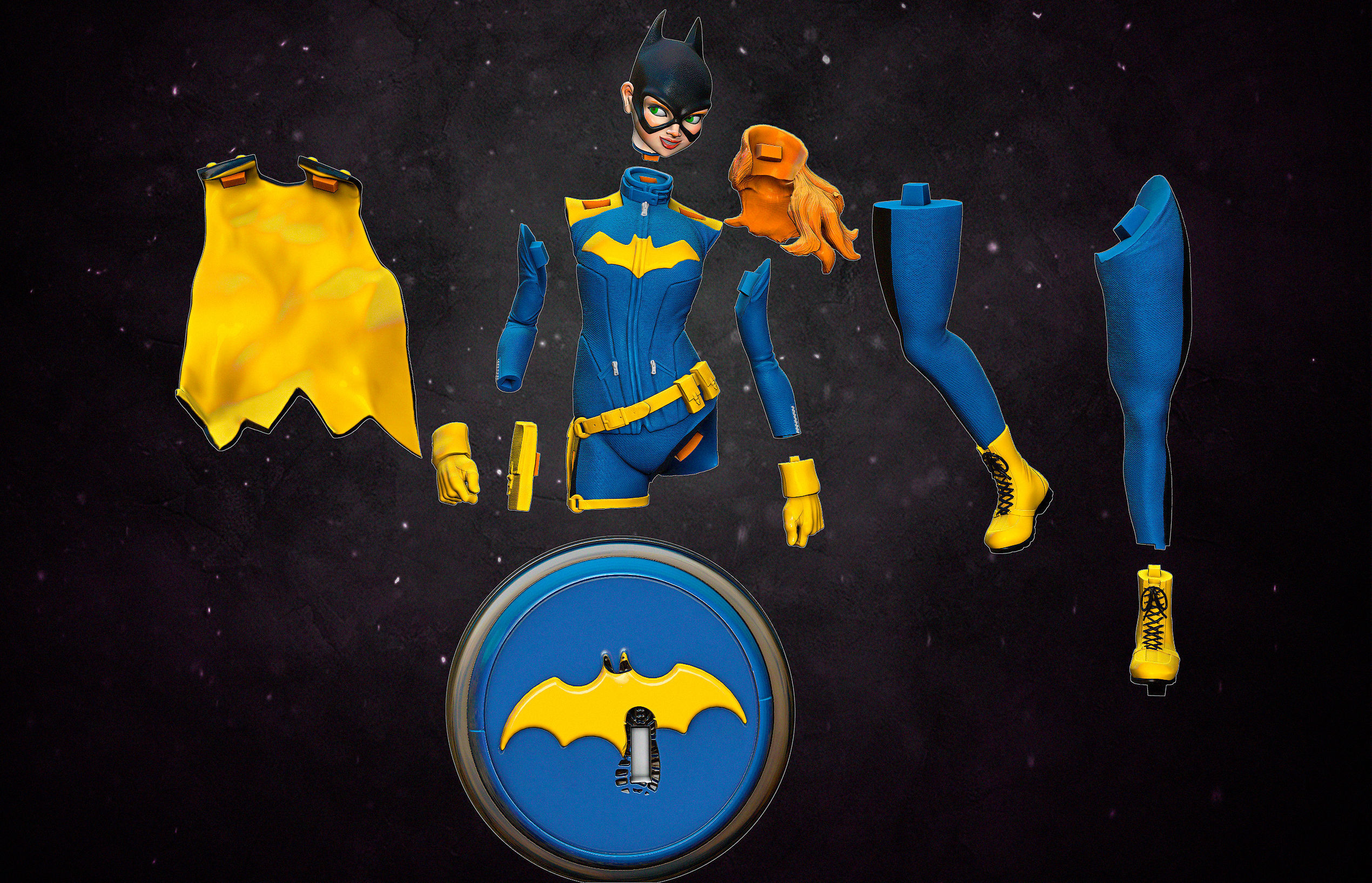 Batgirl new 52 3D print model_2