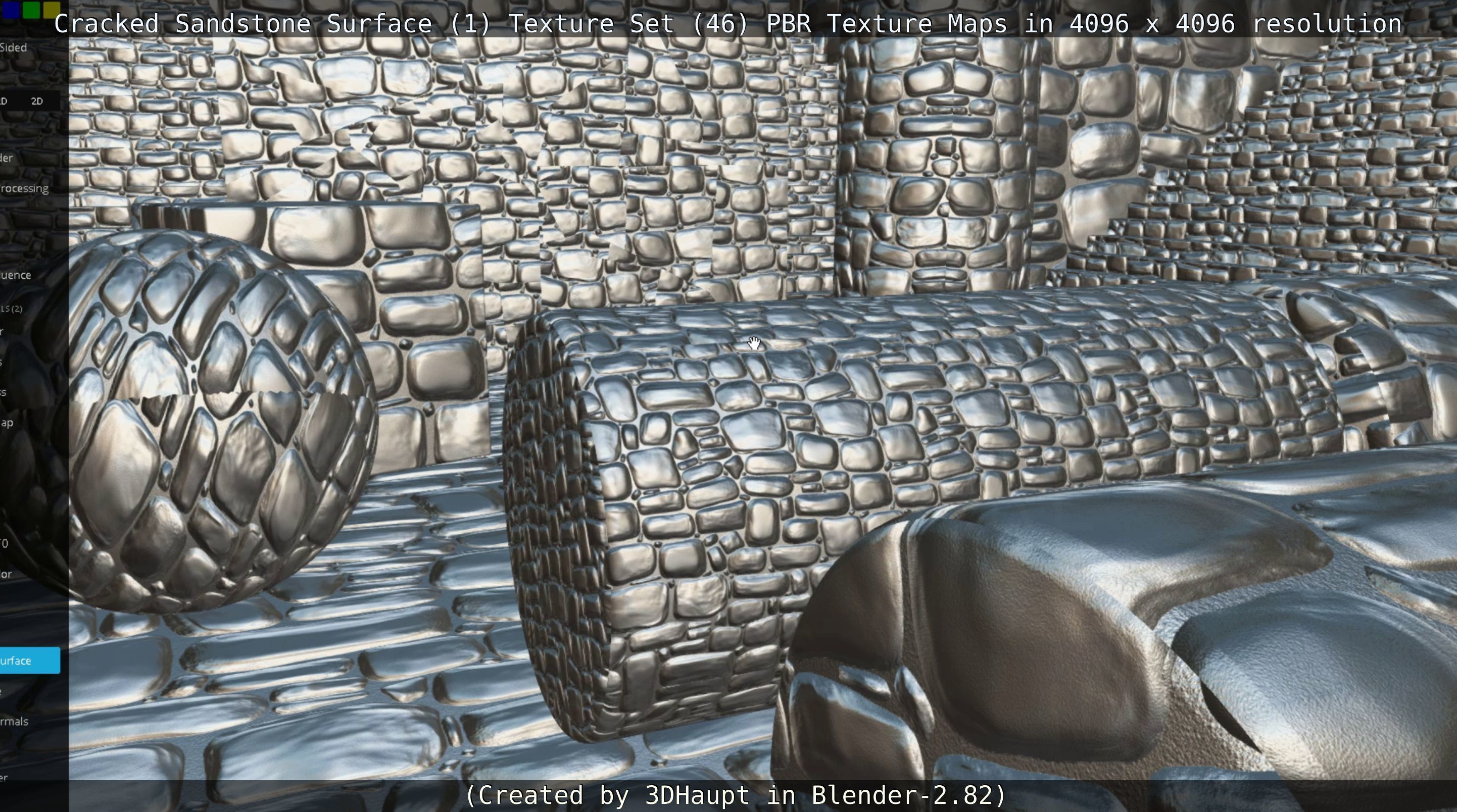 Cracked Sandstone Surface -1- Texture Set -46- Texture_35