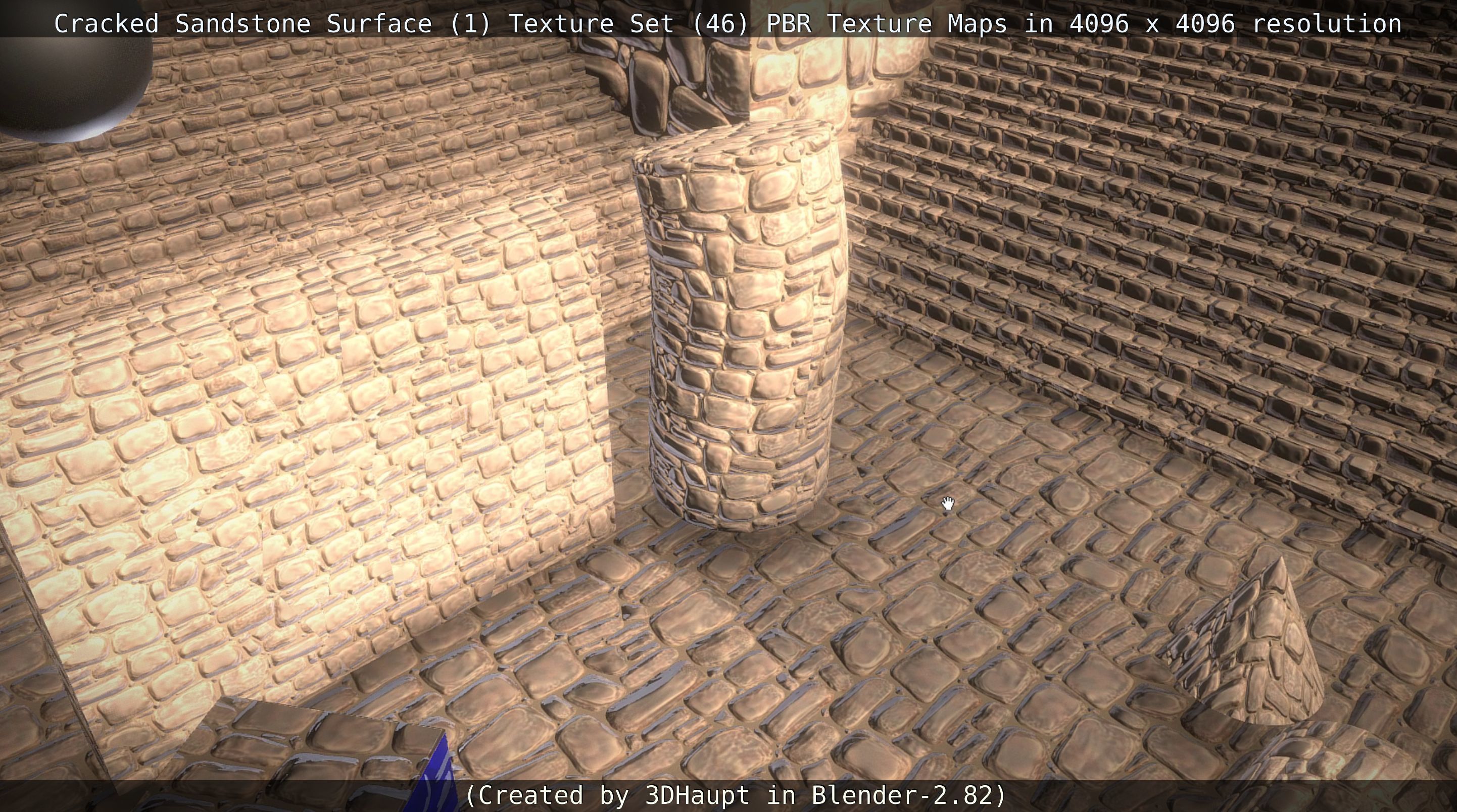 Cracked Sandstone Surface -1- Texture Set -46- Texture_19