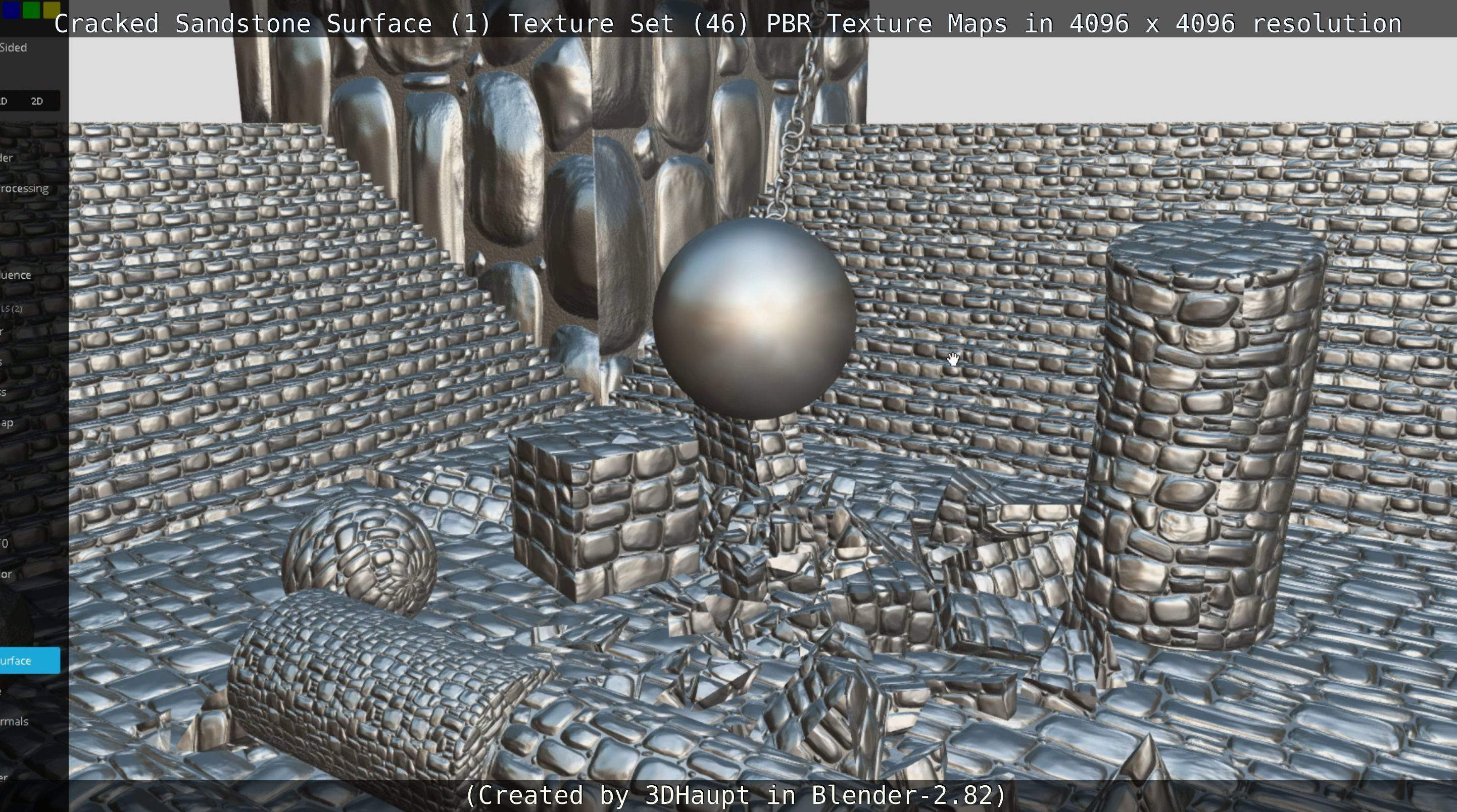 Cracked Sandstone Surface -1- Texture Set -46- Texture_146