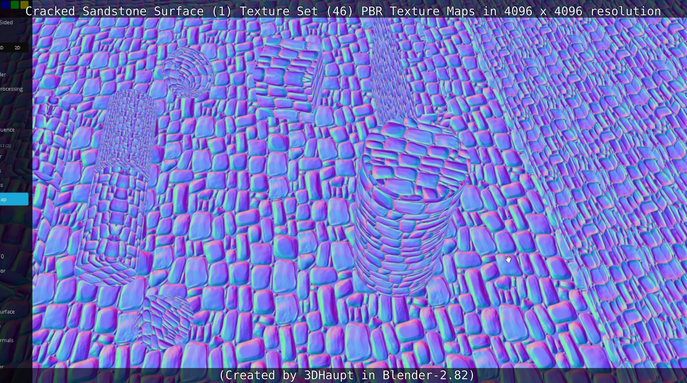 Cracked Sandstone Surface -1- Texture Set -46- Texture_121