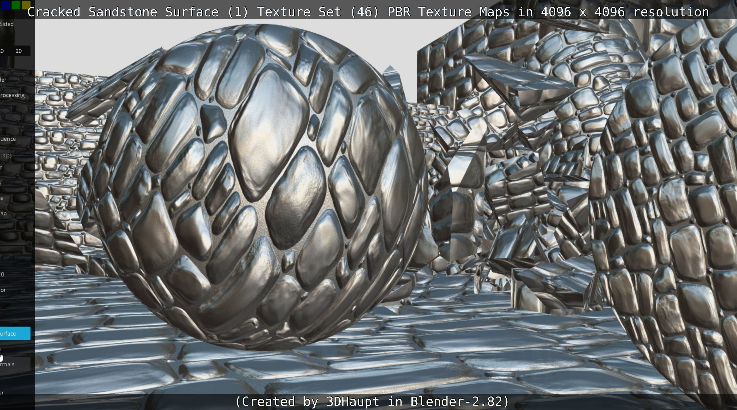 Cracked Sandstone Surface -1- Texture Set -46- Texture_43