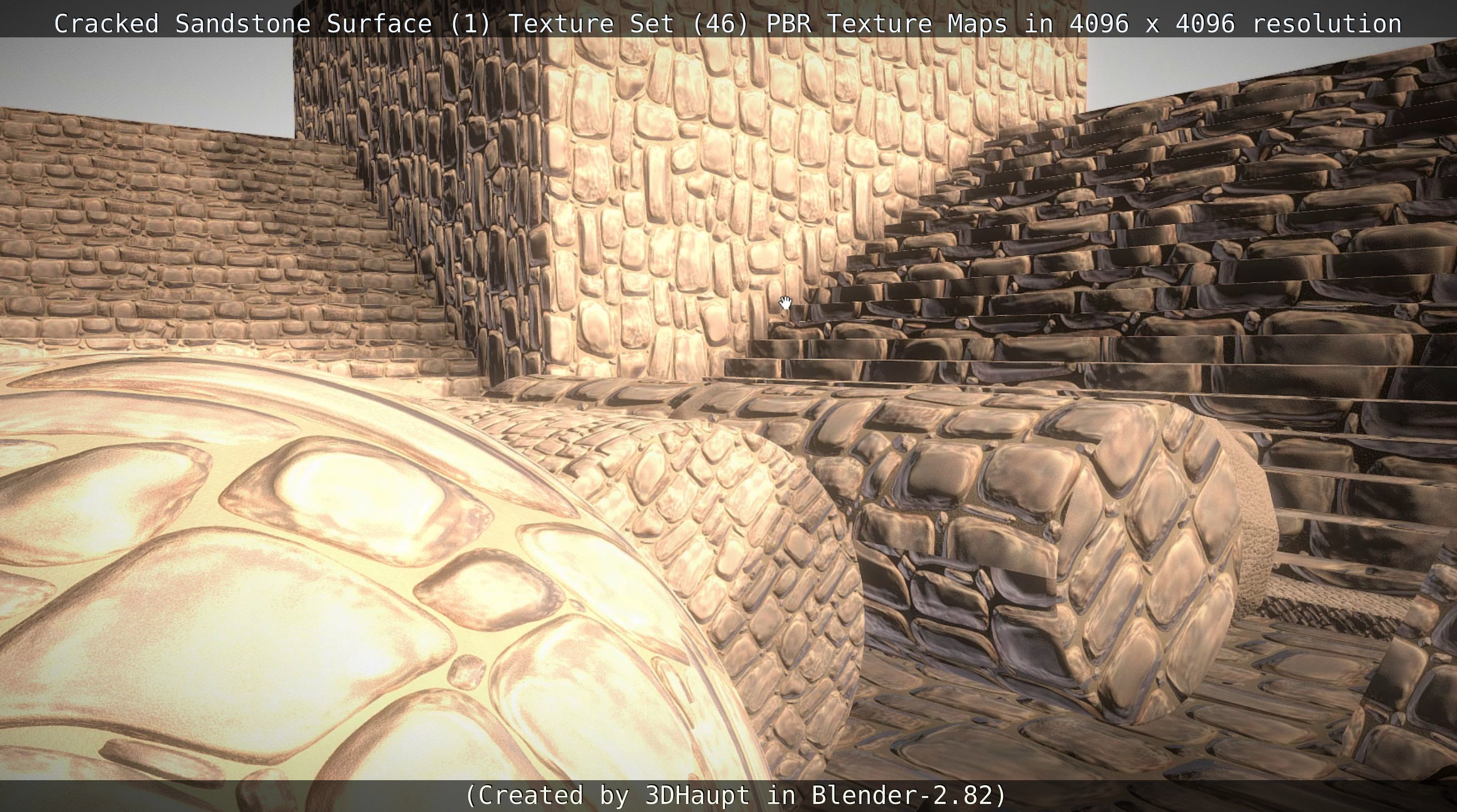 Cracked Sandstone Surface -1- Texture Set -46- Texture_59