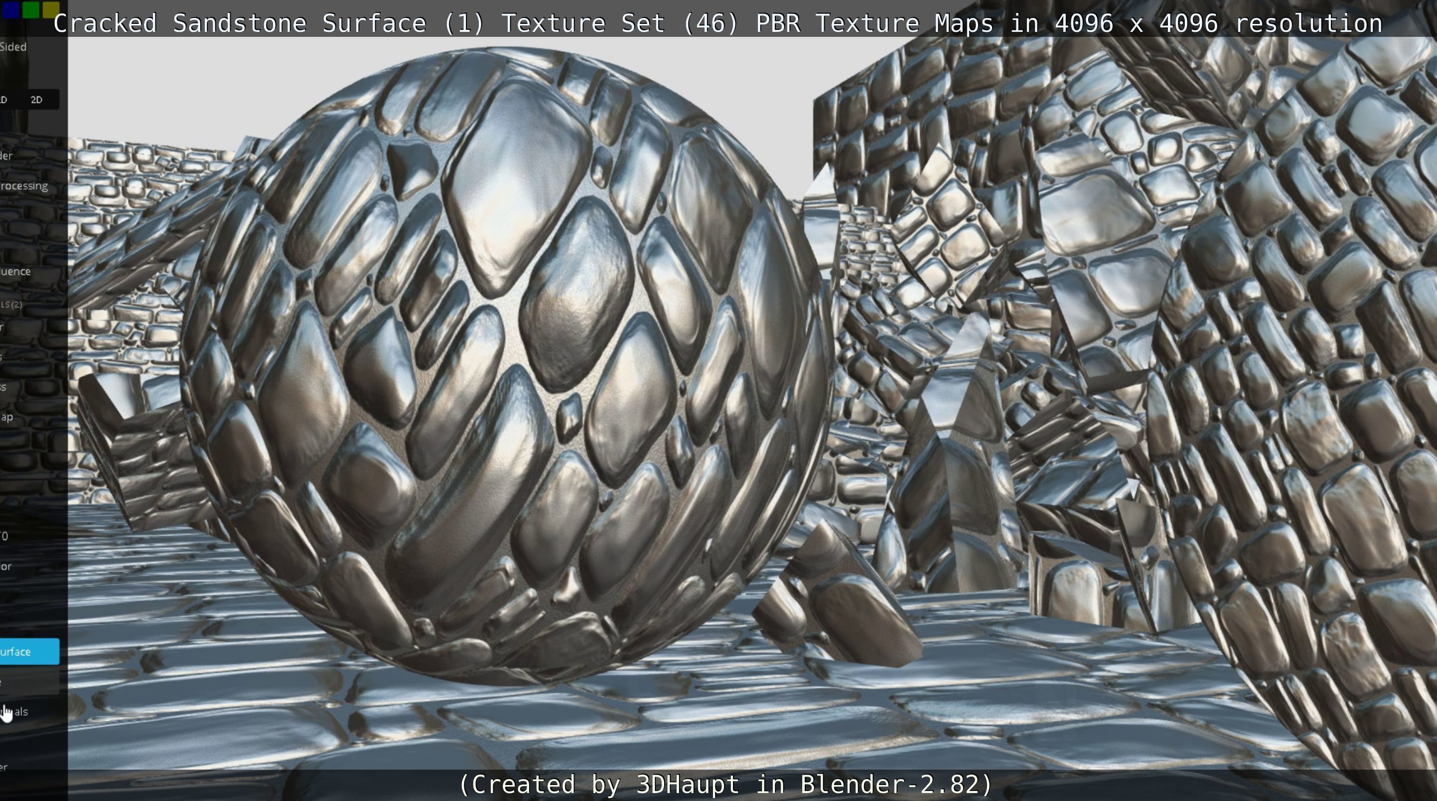 Cracked Sandstone Surface -1- Texture Set -46- Texture_37