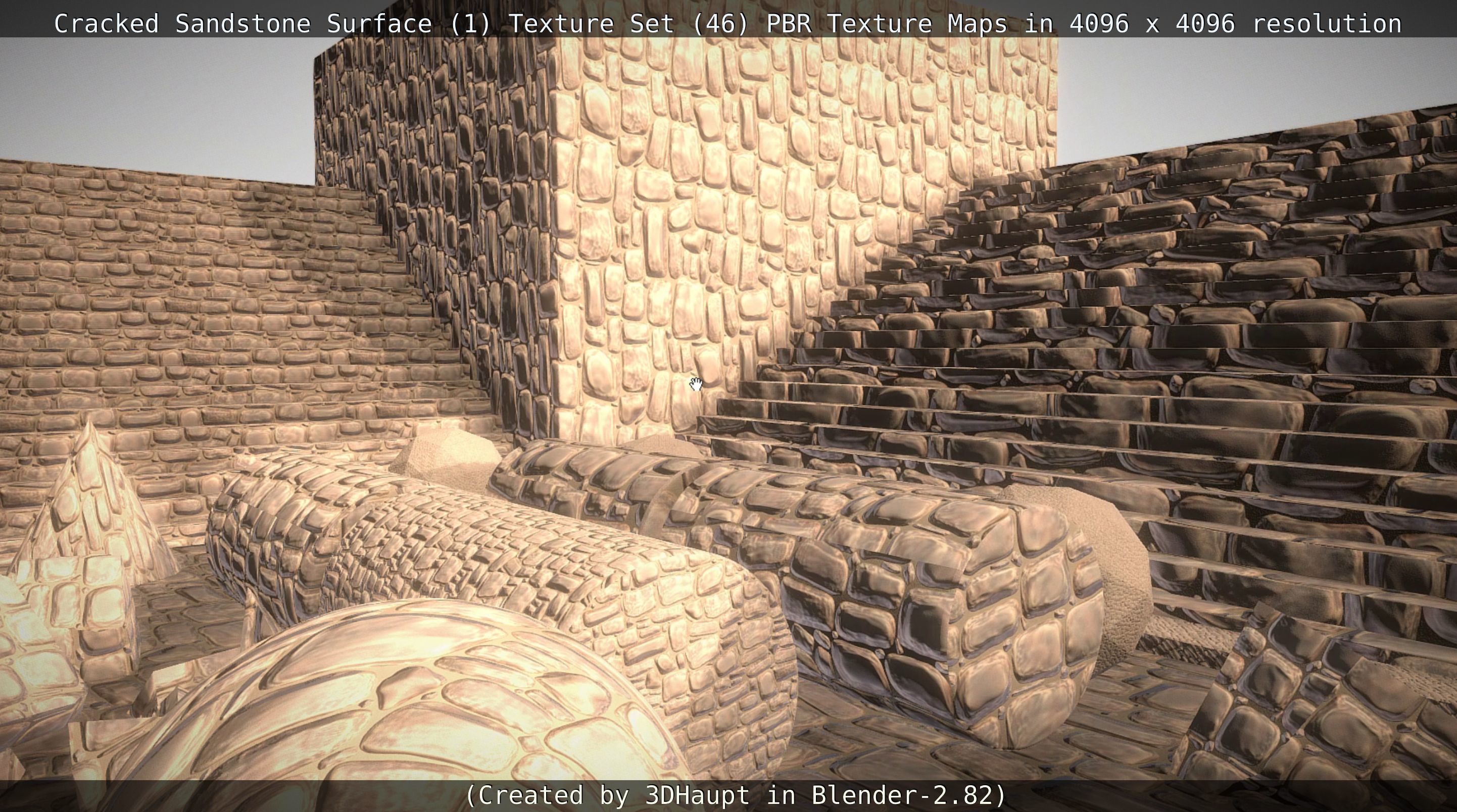 Cracked Sandstone Surface -1- Texture Set -46- Texture_57