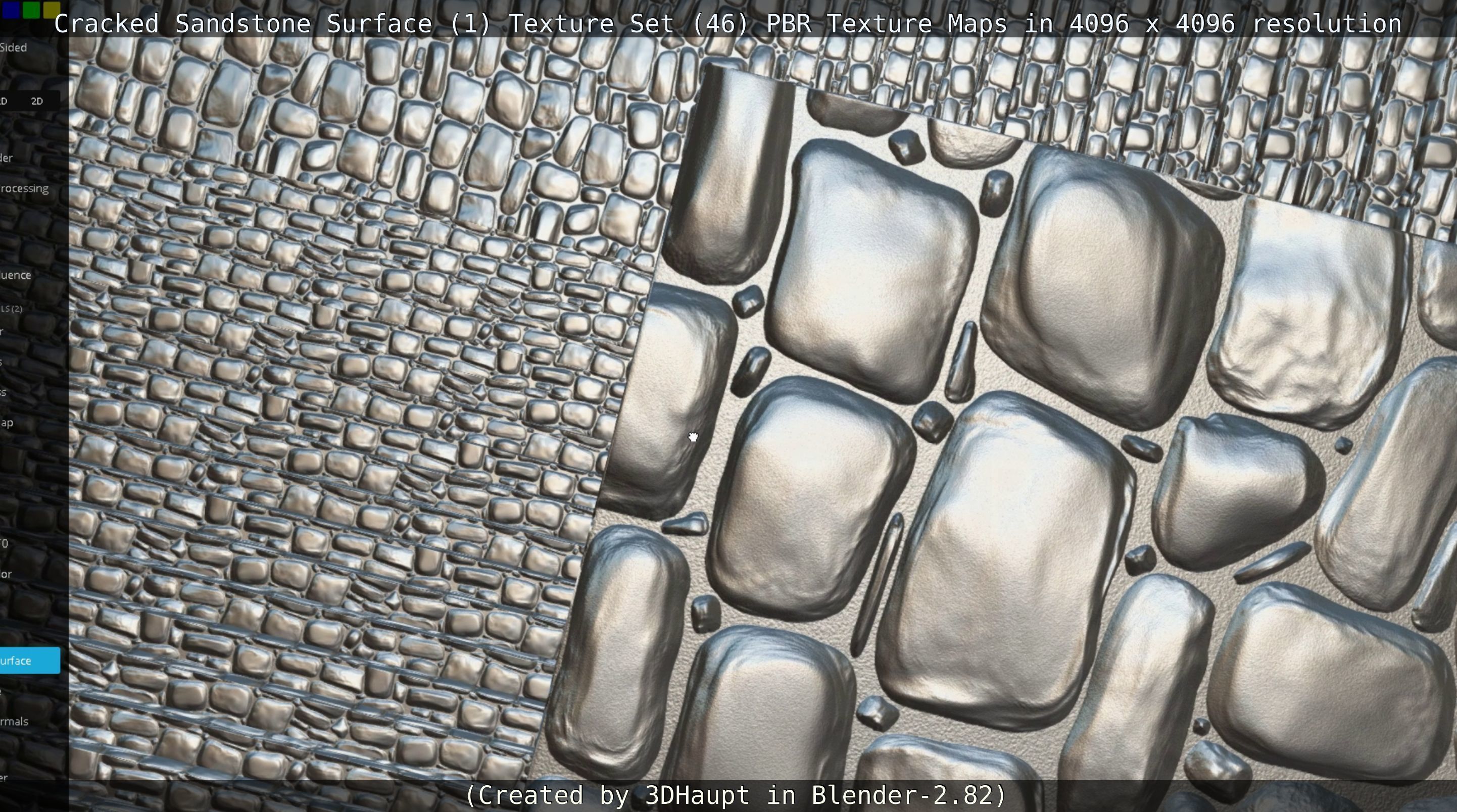 Cracked Sandstone Surface -1- Texture Set -46- Texture_139