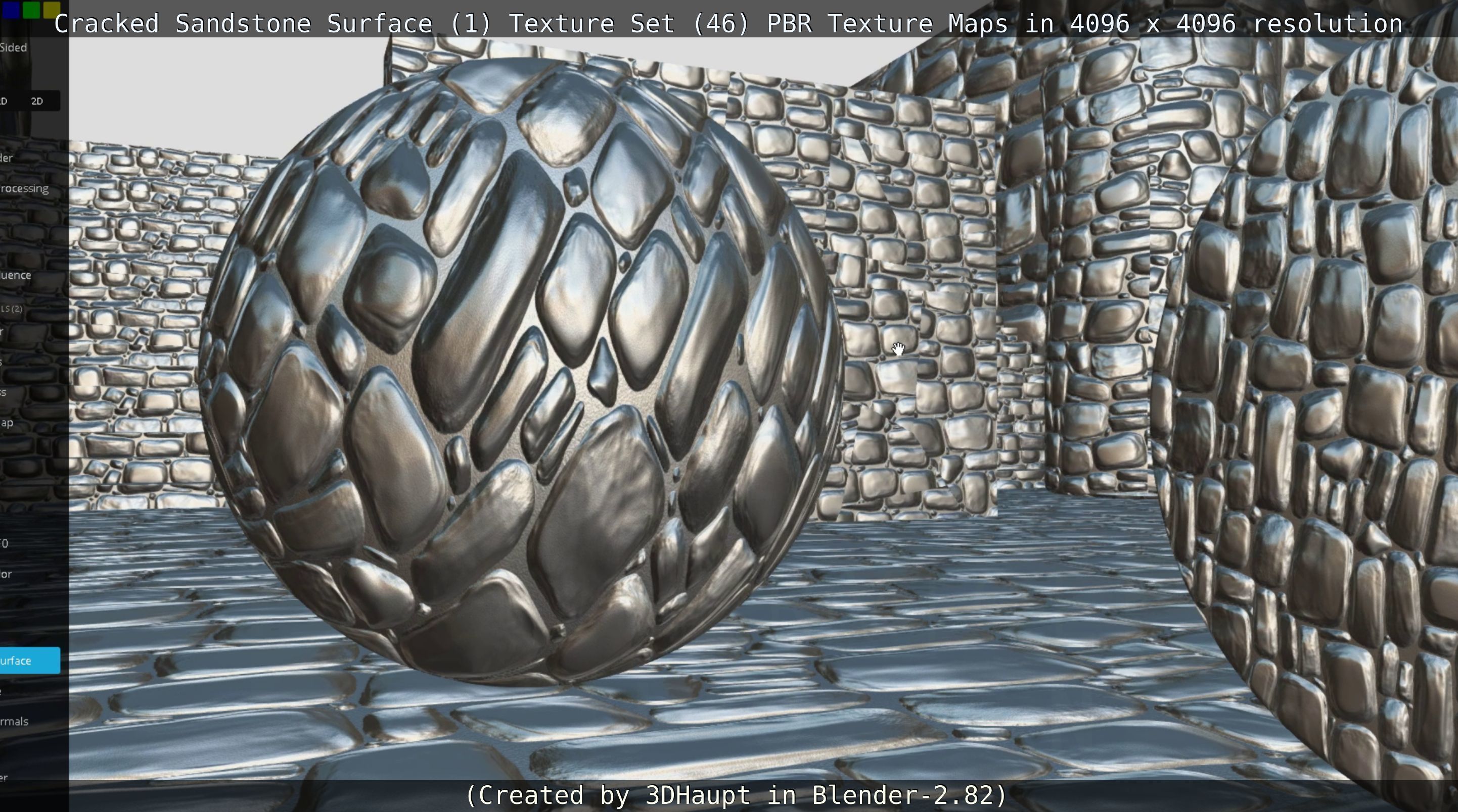 Cracked Sandstone Surface -1- Texture Set -46- Texture_40