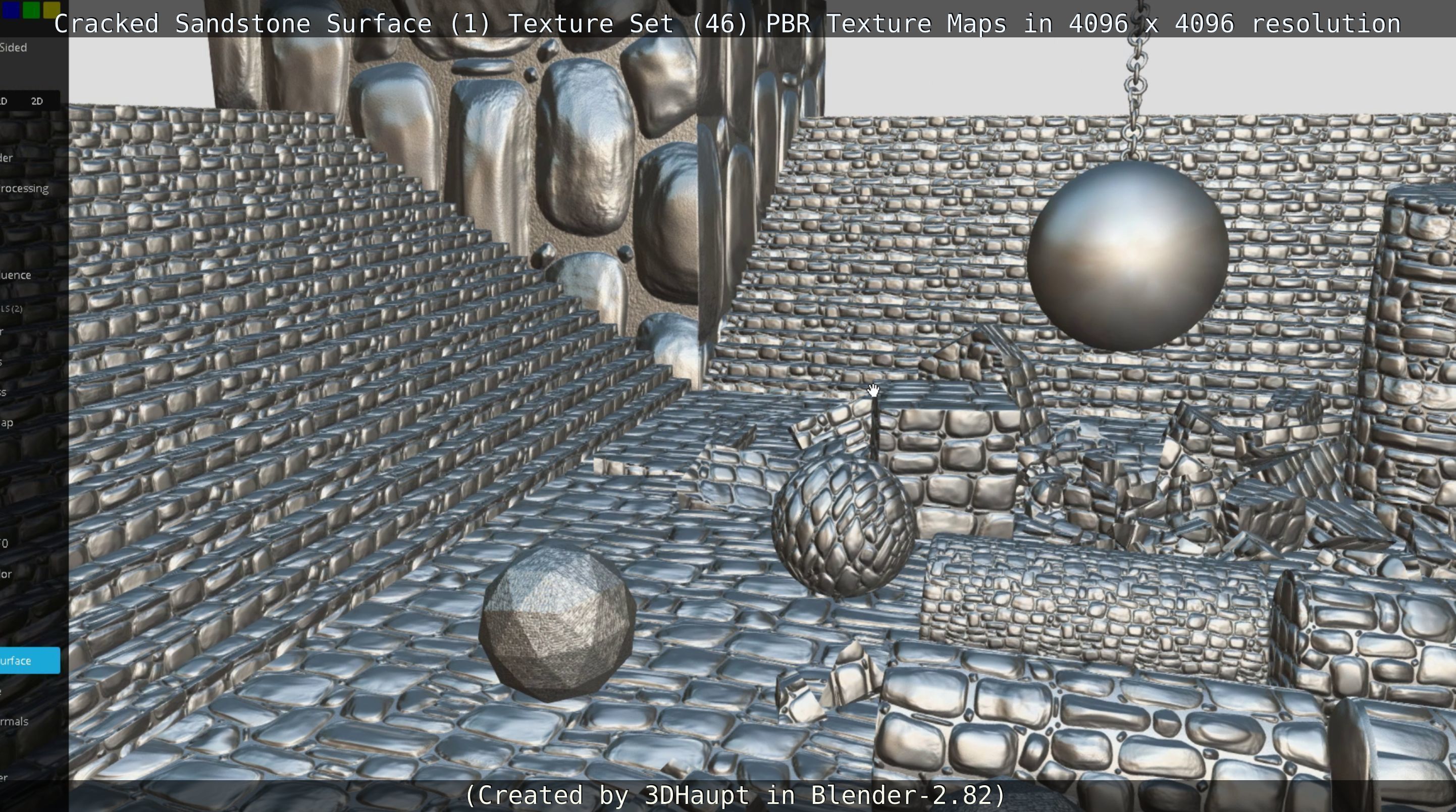 Cracked Sandstone Surface -1- Texture Set -46- Texture_34