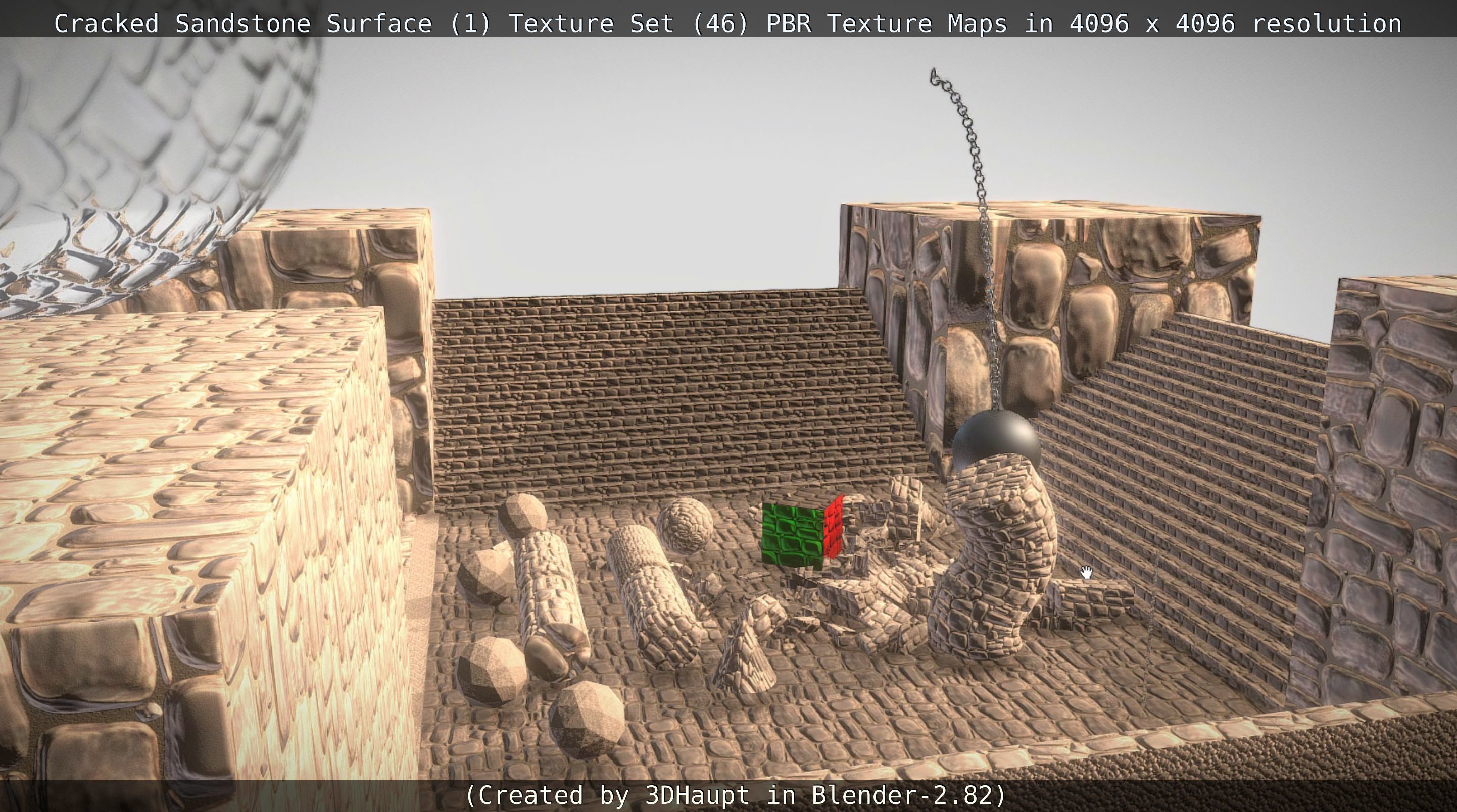 Cracked Sandstone Surface -1- Texture Set -46- Texture_29