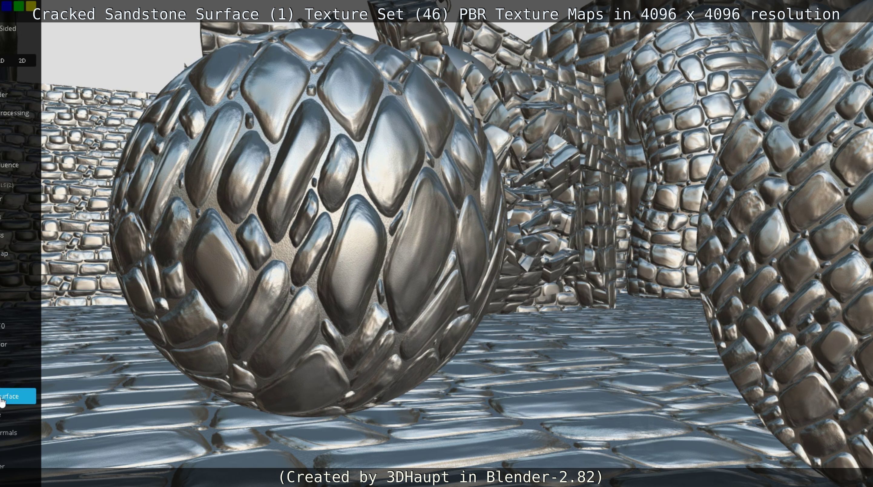 Cracked Sandstone Surface -1- Texture Set -46- Texture_14