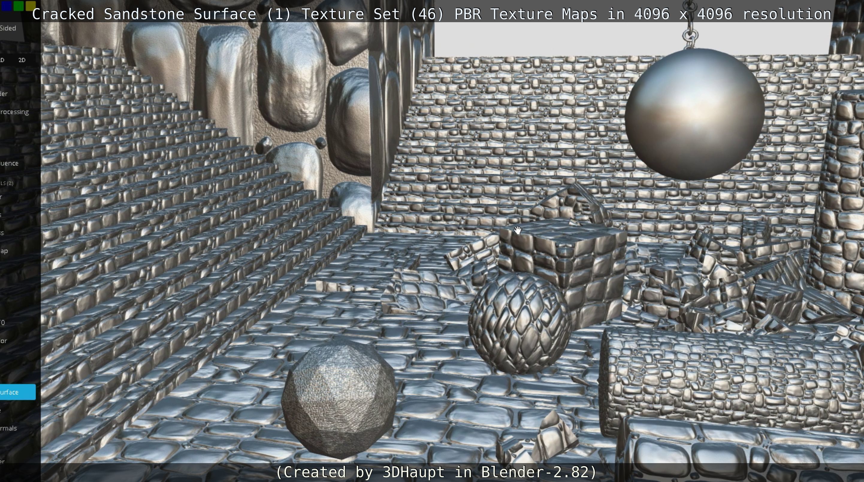 Cracked Sandstone Surface -1- Texture Set -46- Texture_42