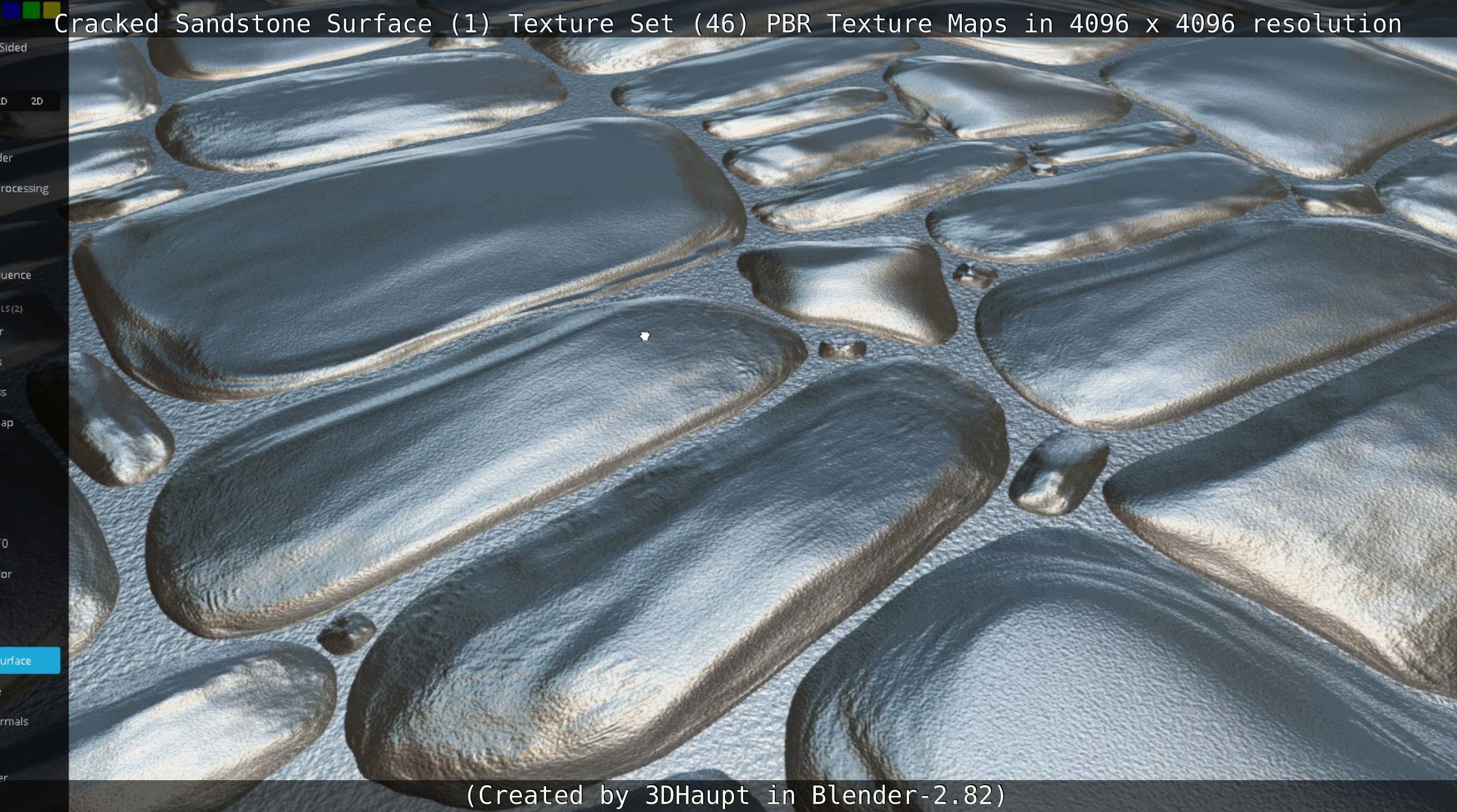 Cracked Sandstone Surface -1- Texture Set -46- Texture_145