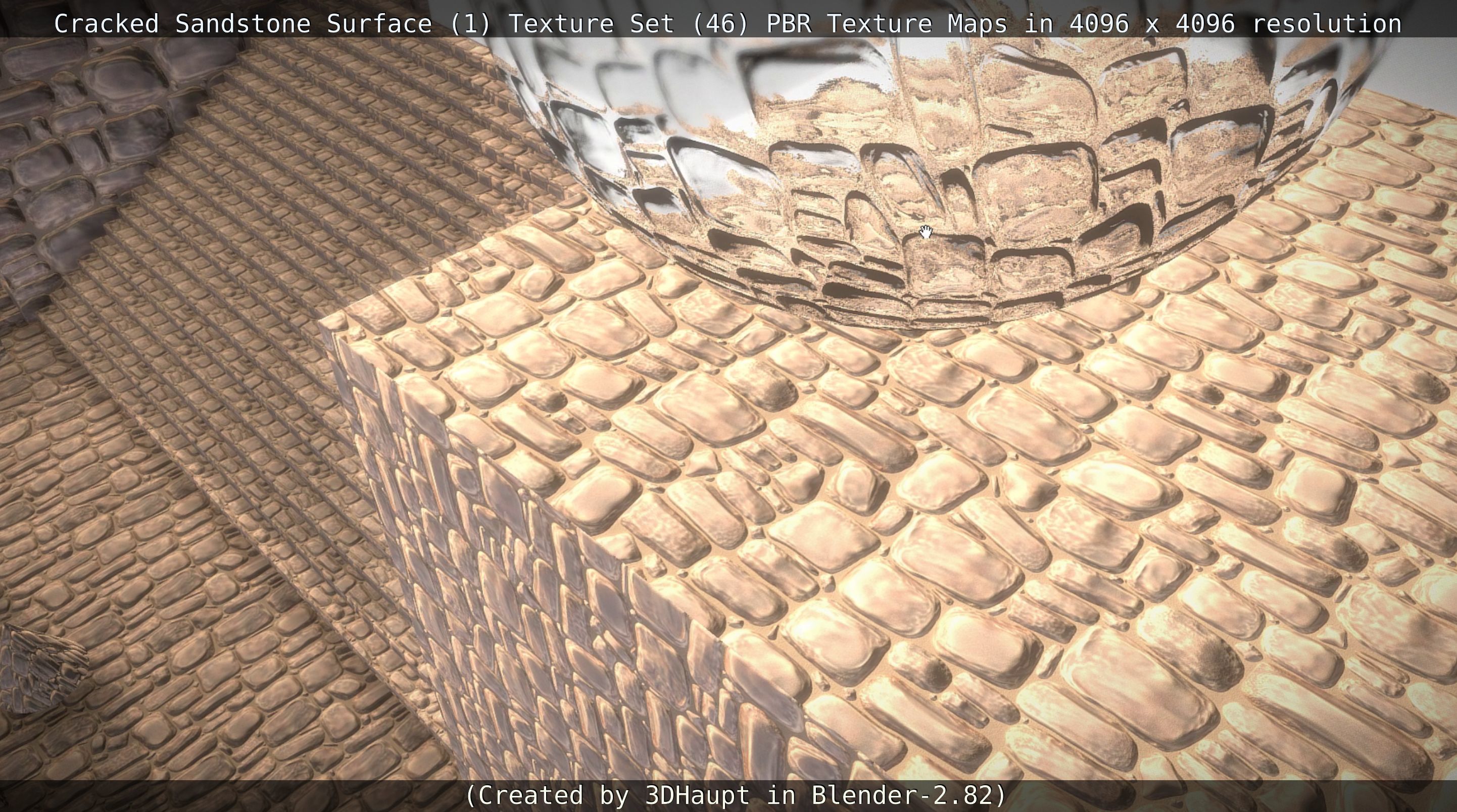 Cracked Sandstone Surface -1- Texture Set -46- Texture_10