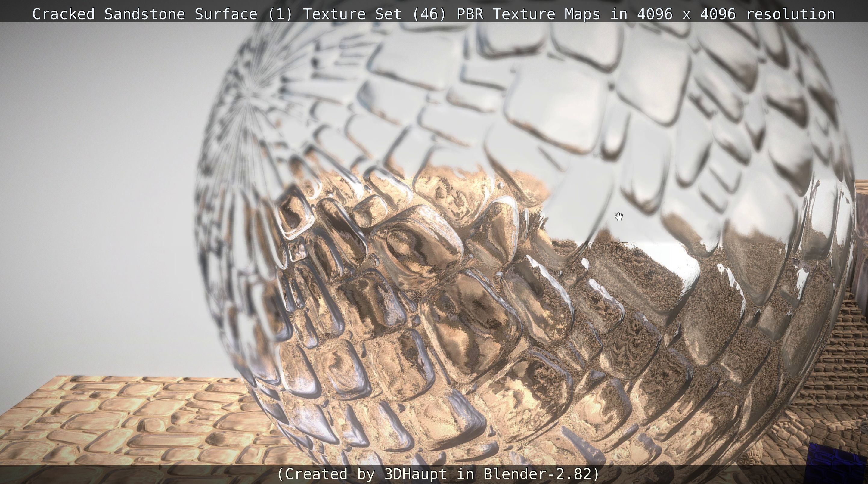 Cracked Sandstone Surface -1- Texture Set -46- Texture_84