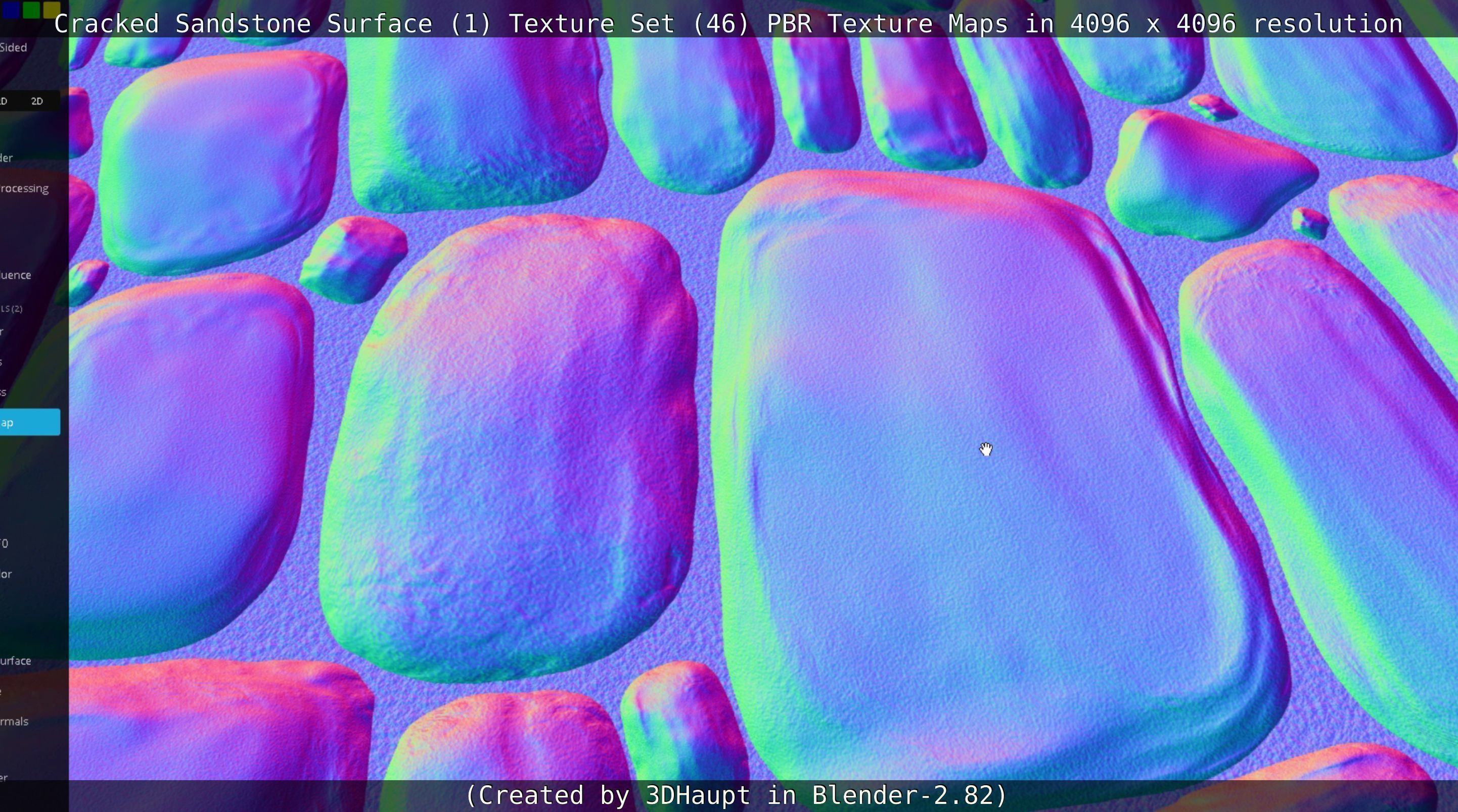 Cracked Sandstone Surface -1- Texture Set -46- Texture_124