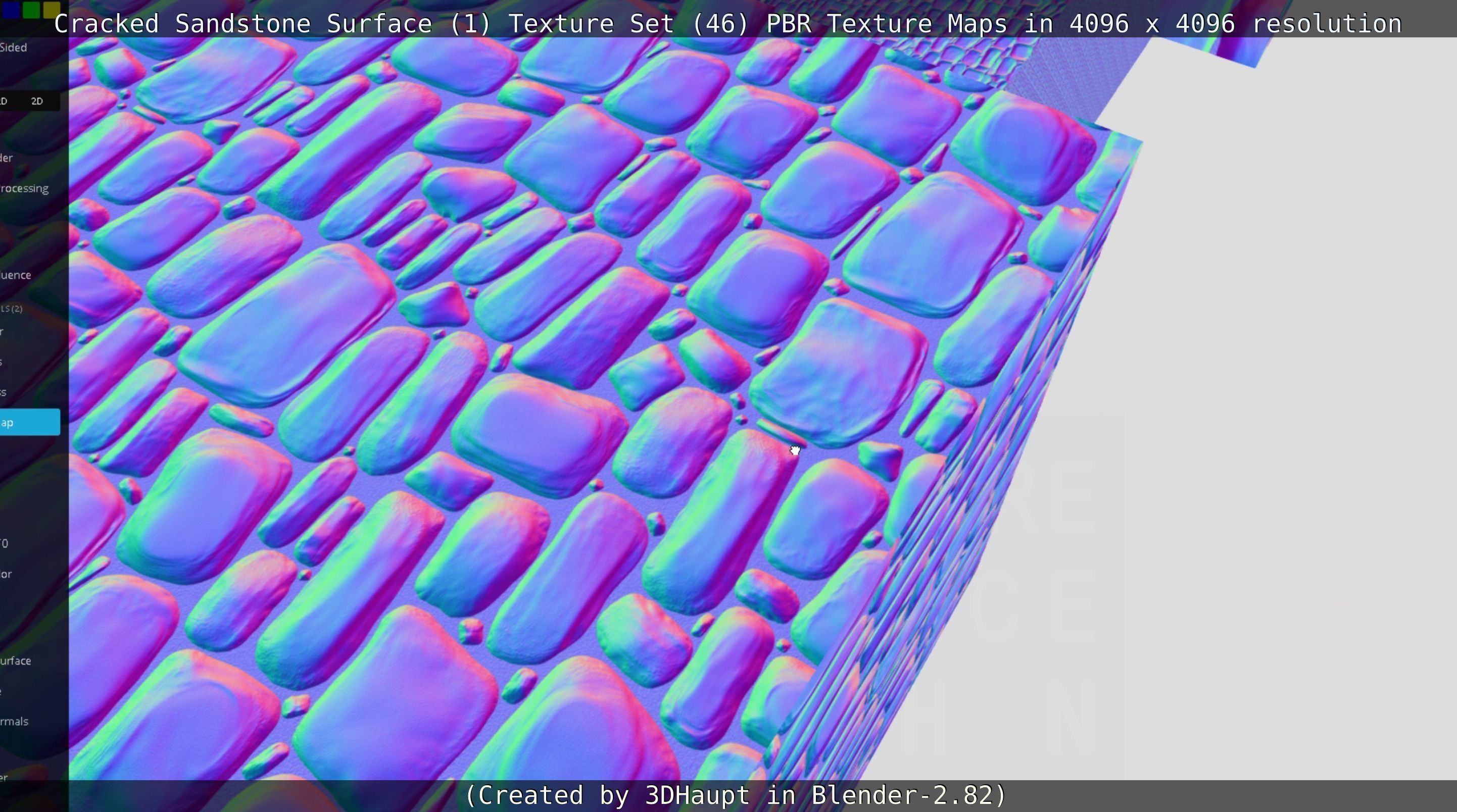 Cracked Sandstone Surface -1- Texture Set -46- Texture_128