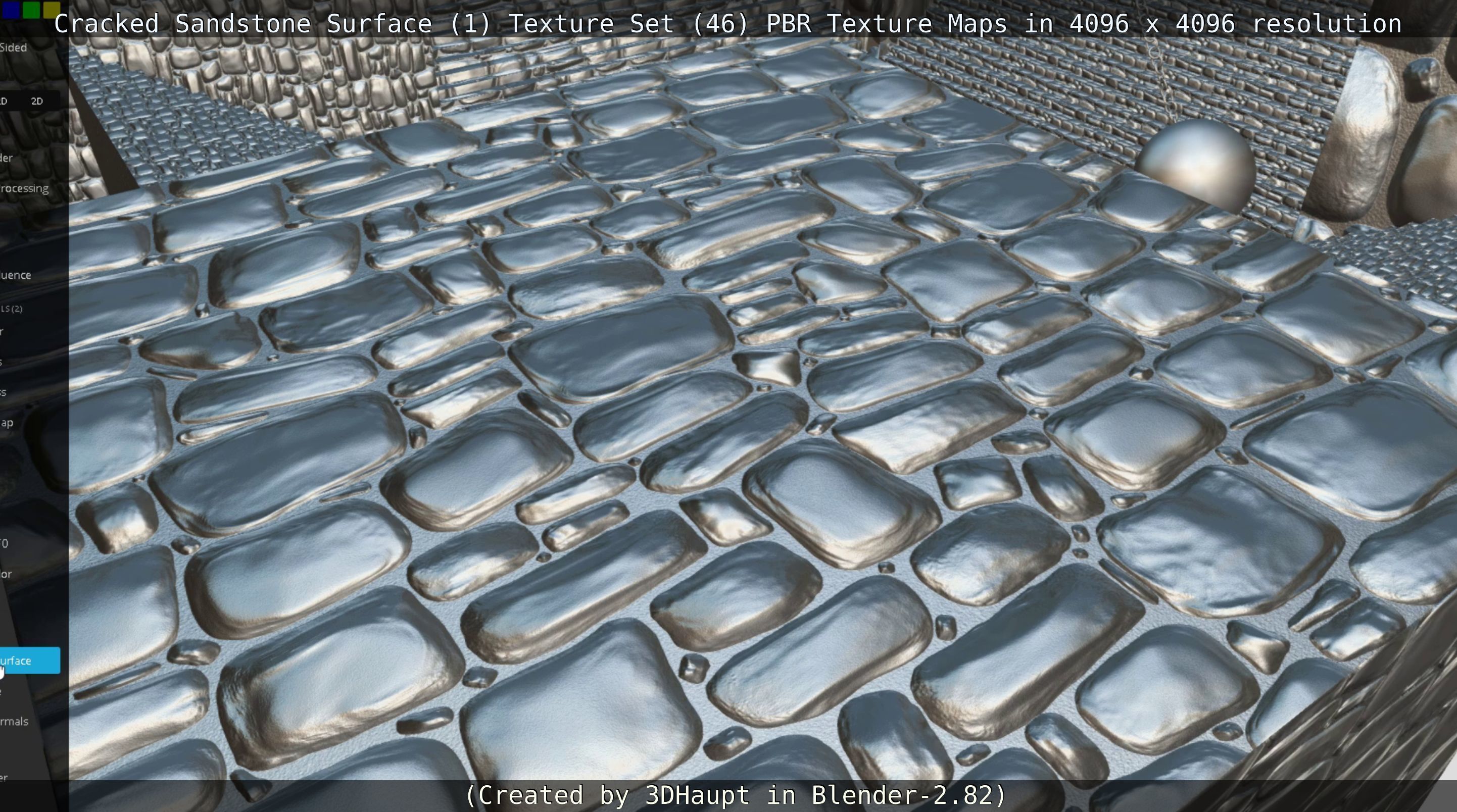 Cracked Sandstone Surface -1- Texture Set -46- Texture_12