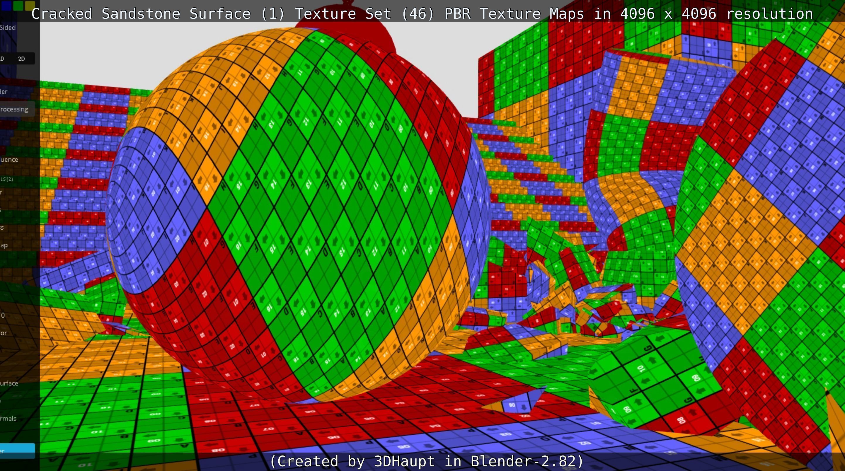 Cracked Sandstone Surface -1- Texture Set -46- Texture_61