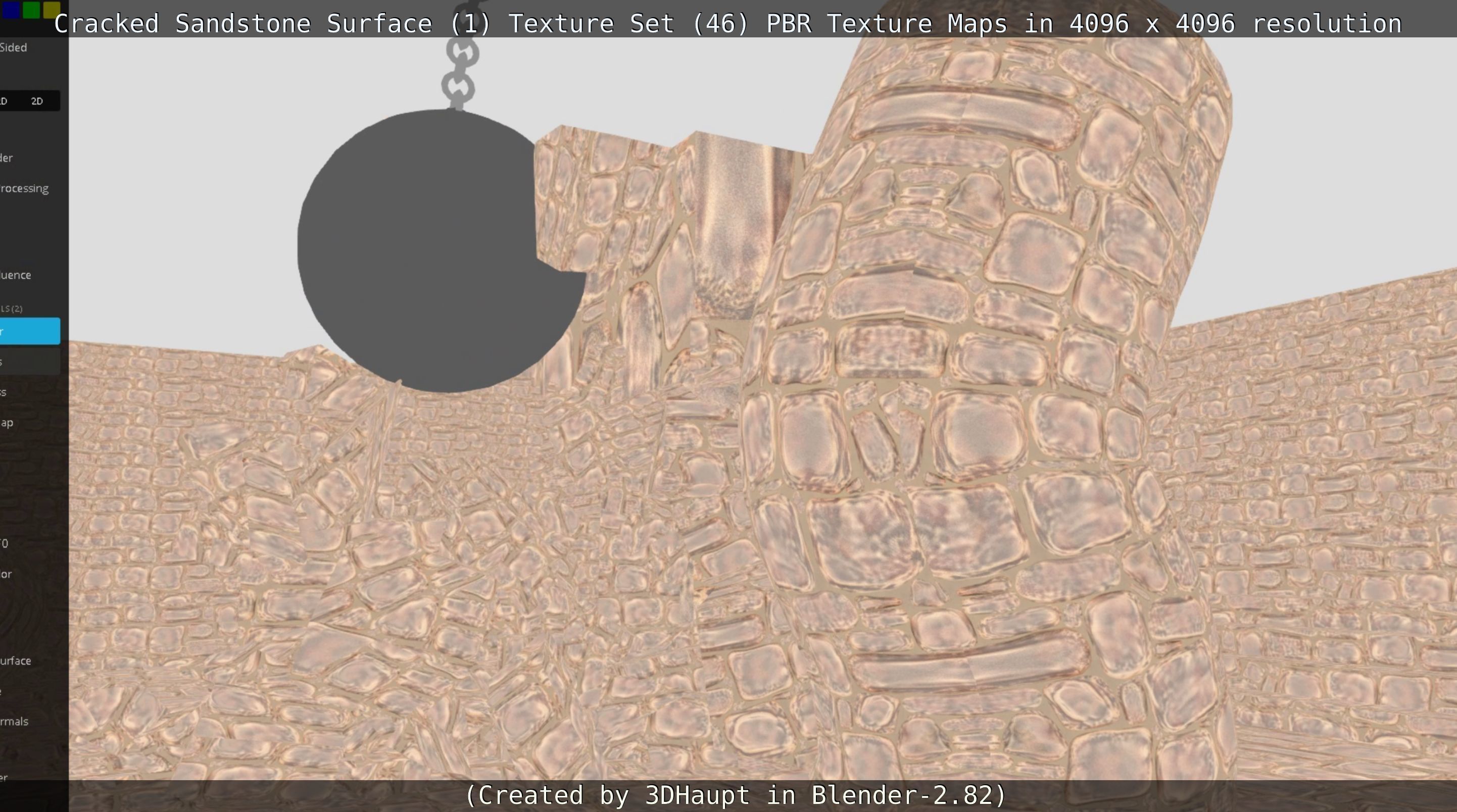 Cracked Sandstone Surface -1- Texture Set -46- Texture_117