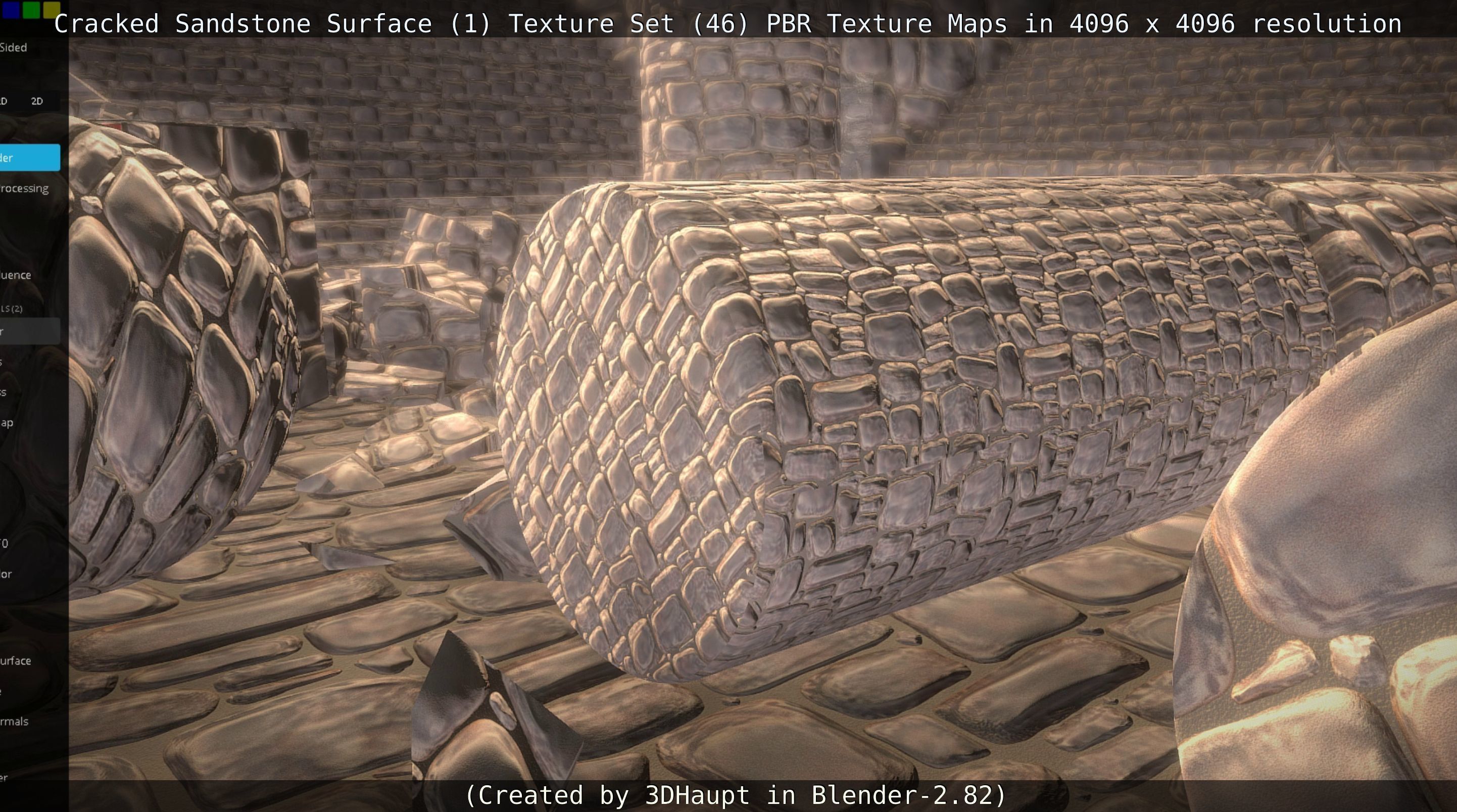 Cracked Sandstone Surface -1- Texture Set -46- Texture_116