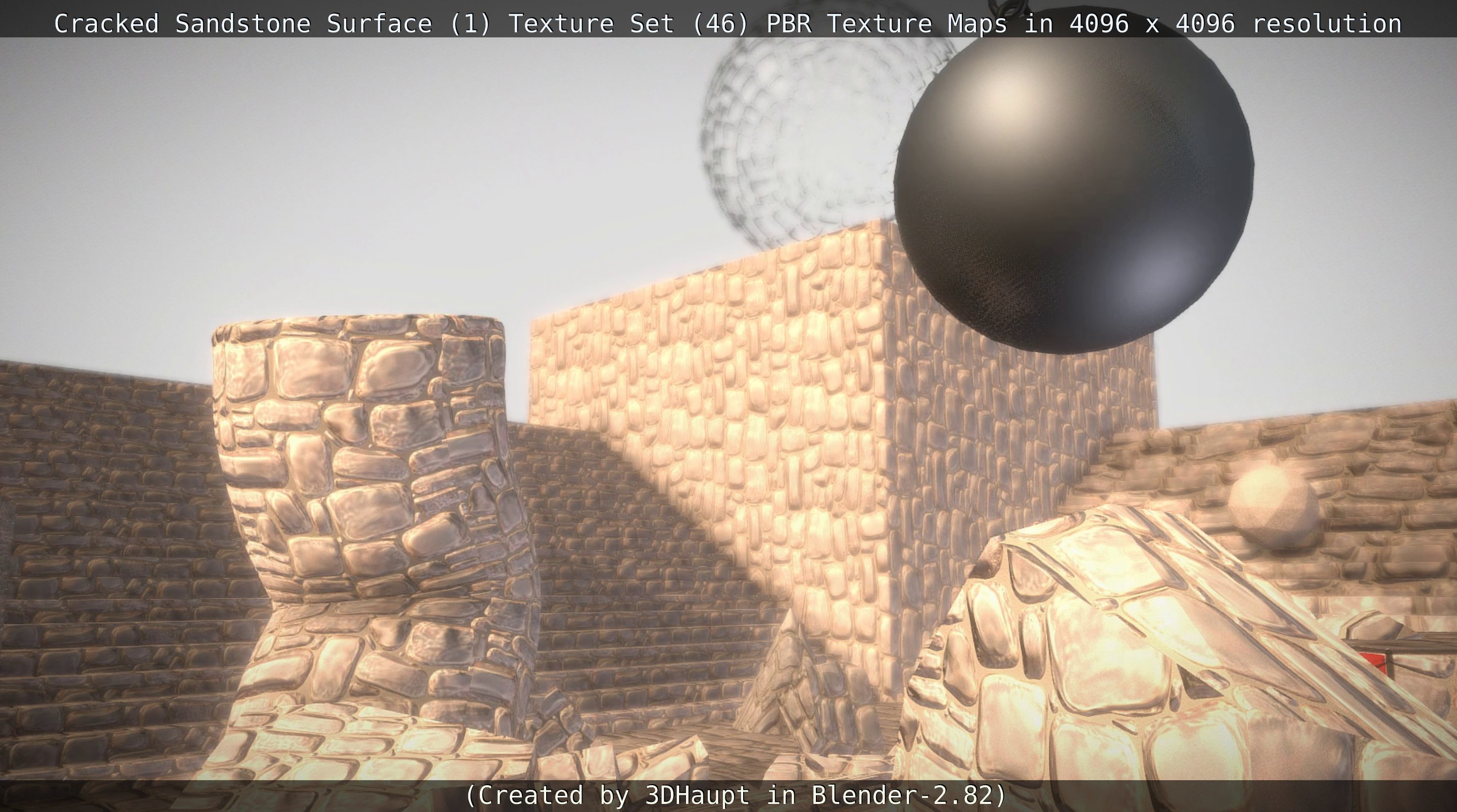 Cracked Sandstone Surface -1- Texture Set -46- Texture_99