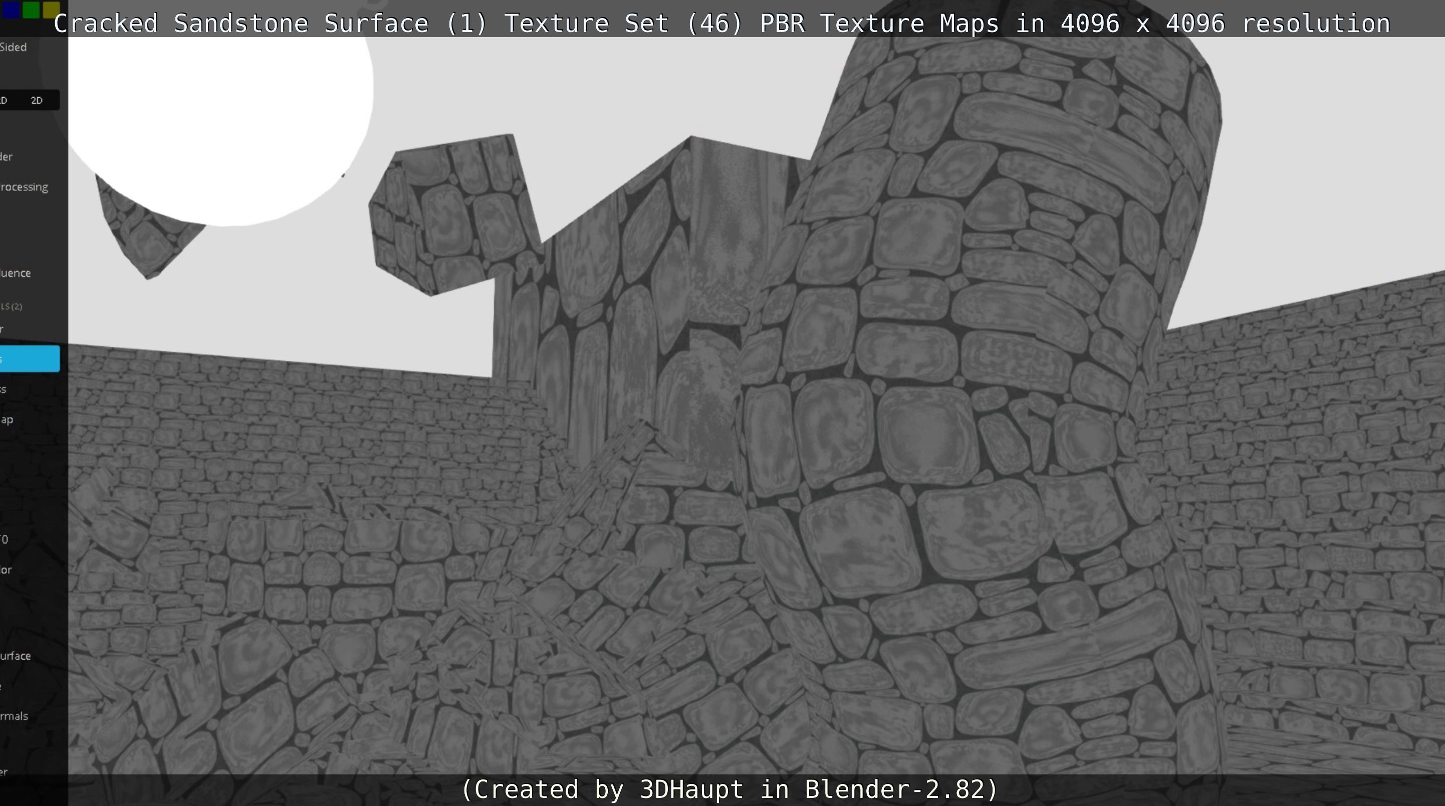 Cracked Sandstone Surface -1- Texture Set -46- Texture_119