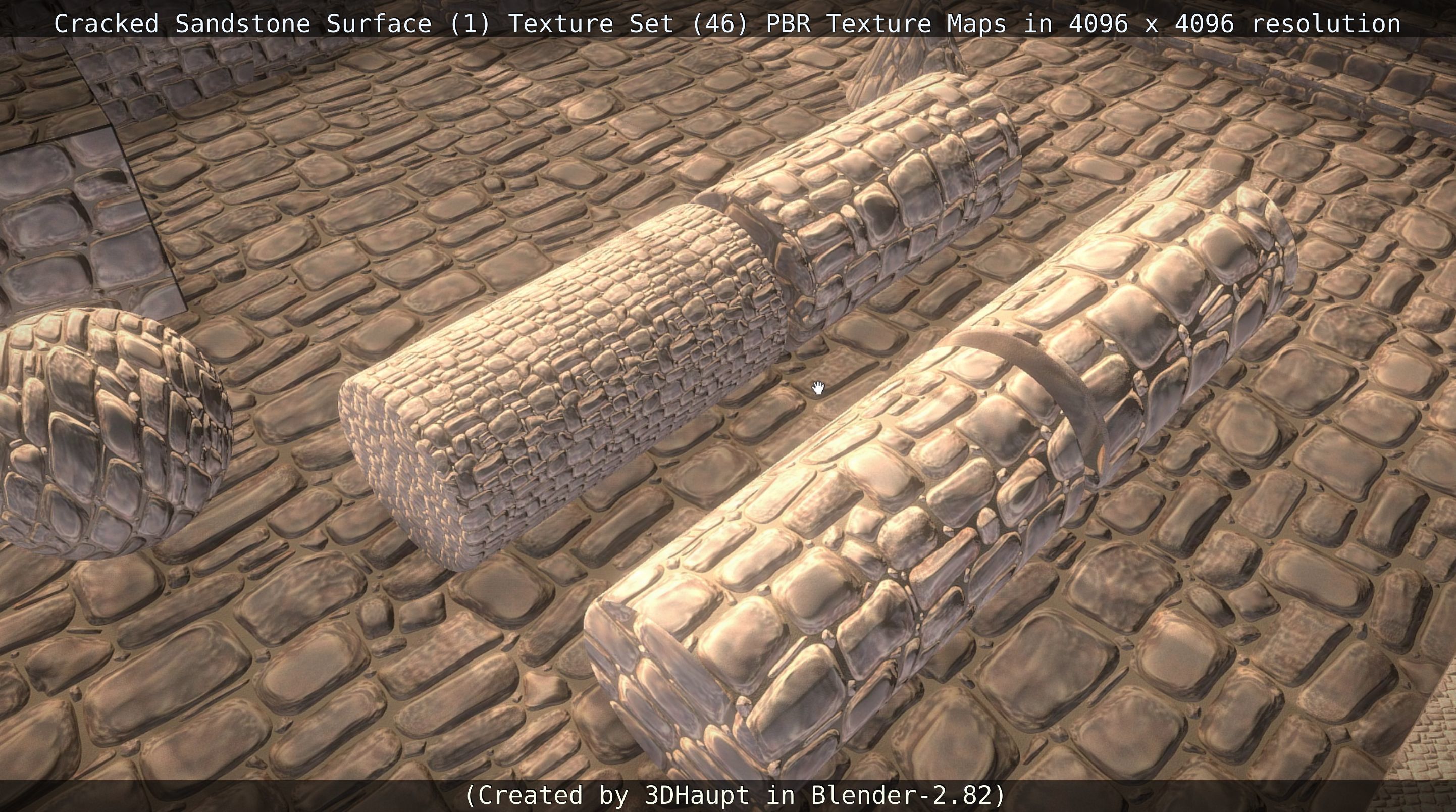 Cracked Sandstone Surface -1- Texture Set -46- Texture_69