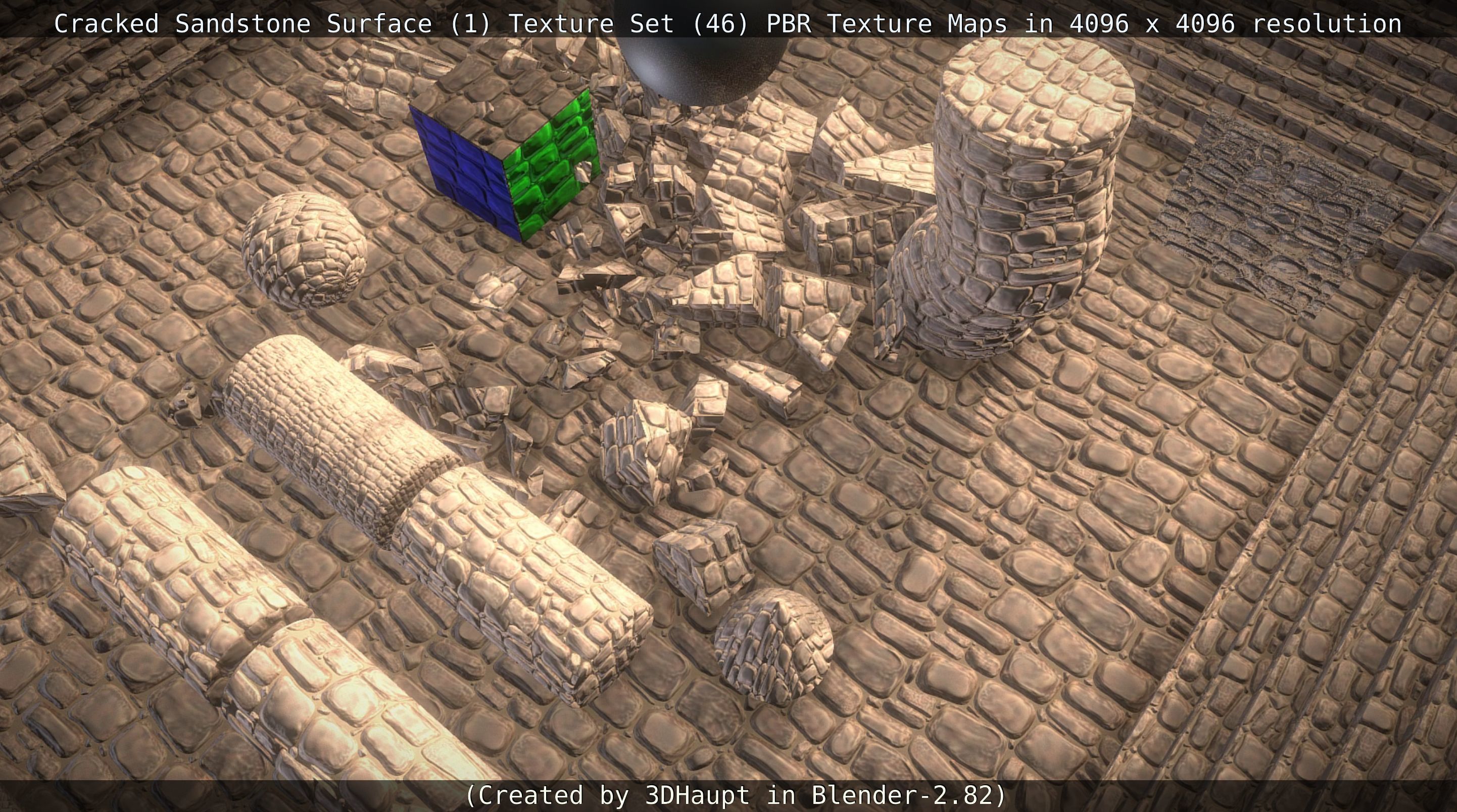 Cracked Sandstone Surface -1- Texture Set -46- Texture_9