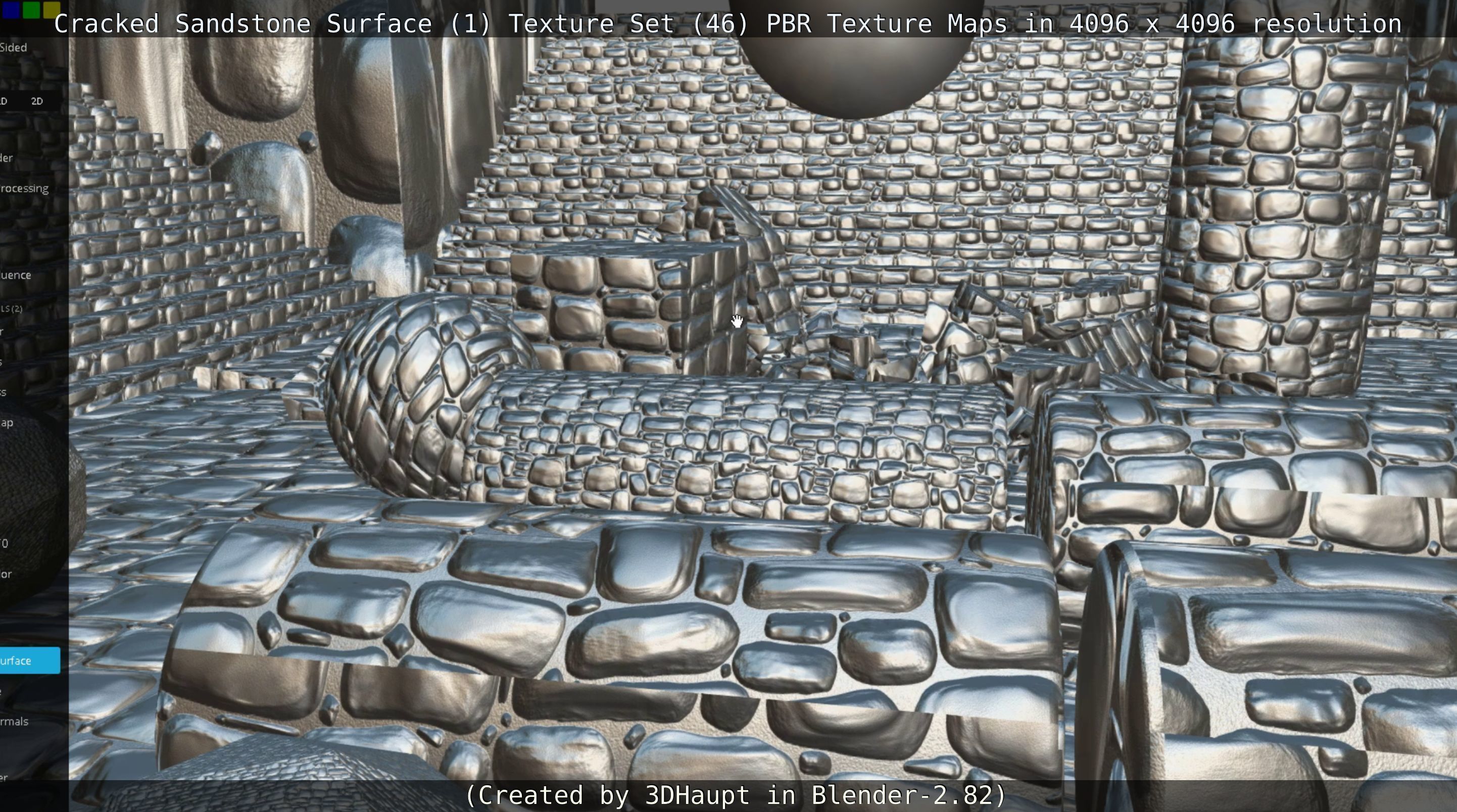 Cracked Sandstone Surface -1- Texture Set -46- Texture_44